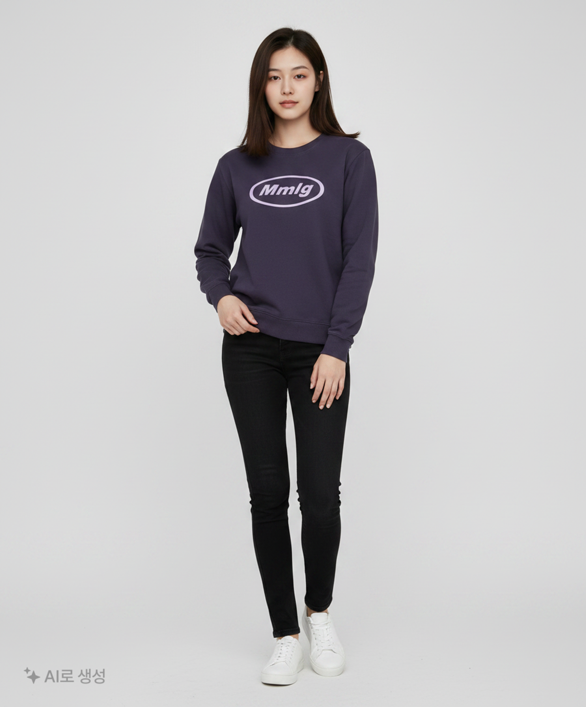 엠엠엘지(MMLG) [Mmlg] MMLG SWEAT (PURPLE NAVY) FREE