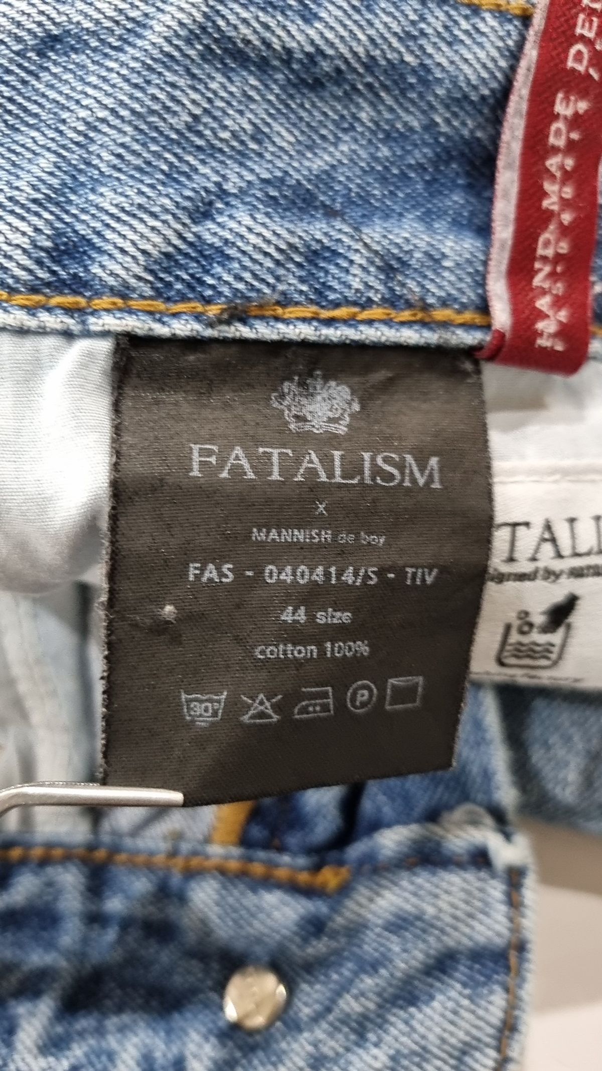 페이탈리즘(FATALISM) 청/데님 팬츠 44