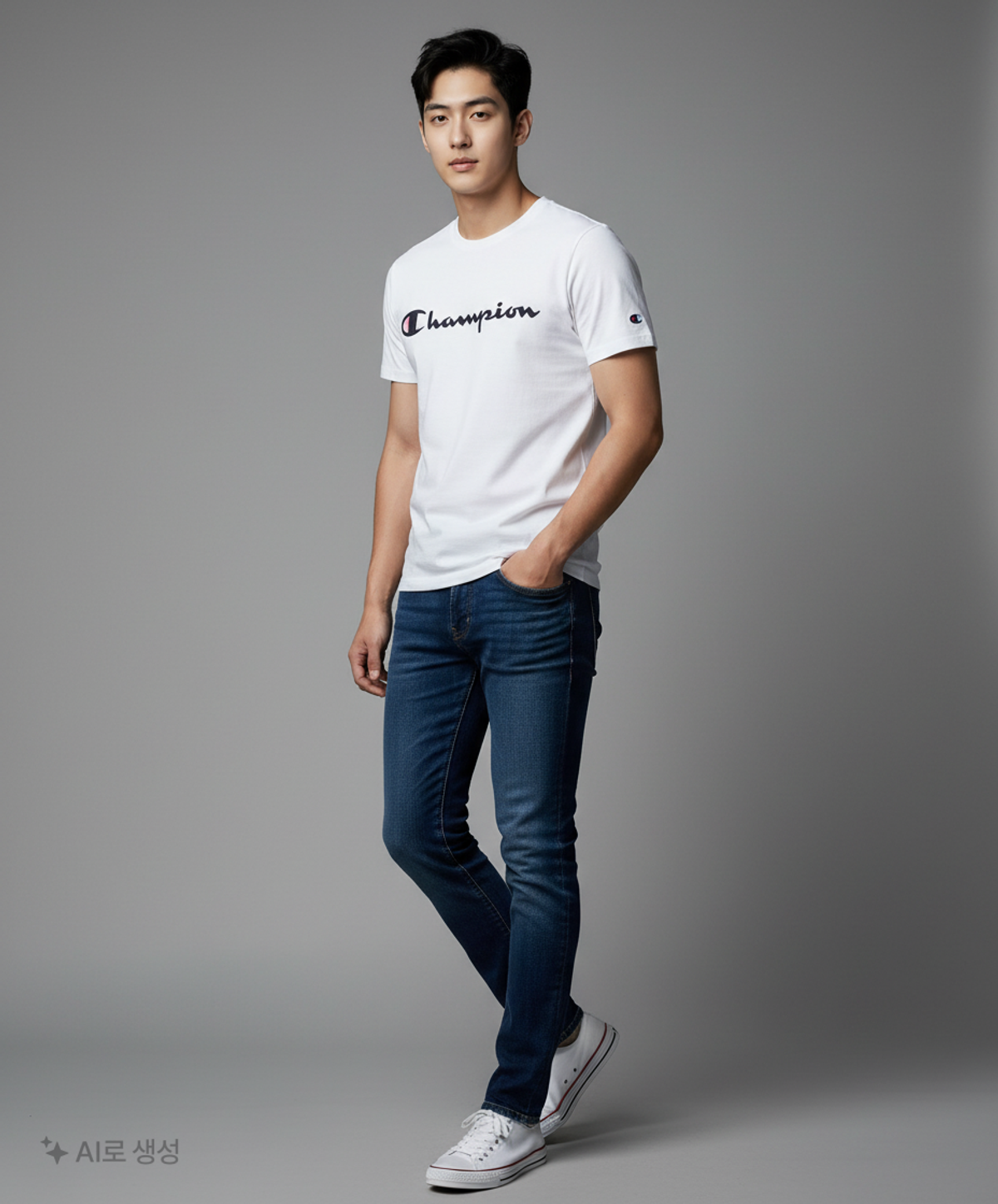 챔피온(CHAMPION) 헤리티지 그래픽 반팔 티셔츠 White S