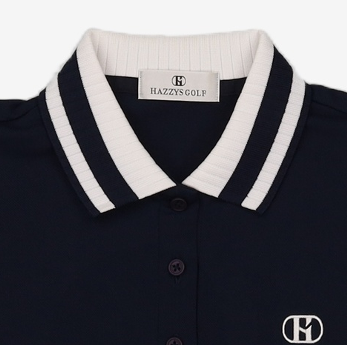 헤지스골프(HAZZYS GOLF) 네이비 베이직 피케 카라 티셔츠_HWTS3B301N3 90