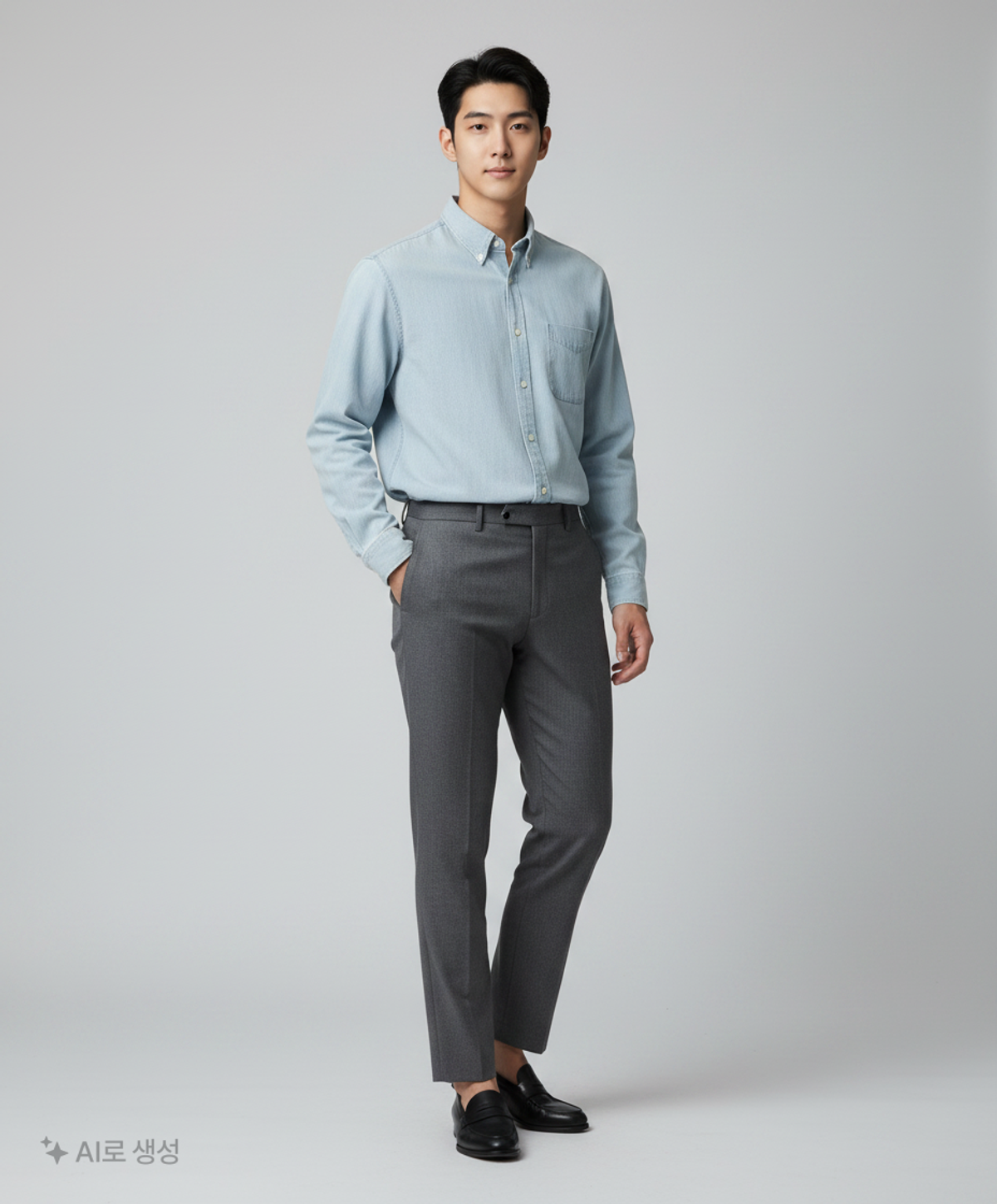 톤(tone) 캐주얼 셔츠 L