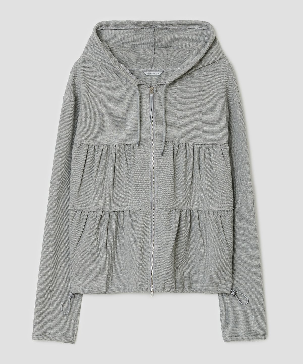 타입서비스(TYPESERVICE) Tiered Zip Hoodie [Gray]