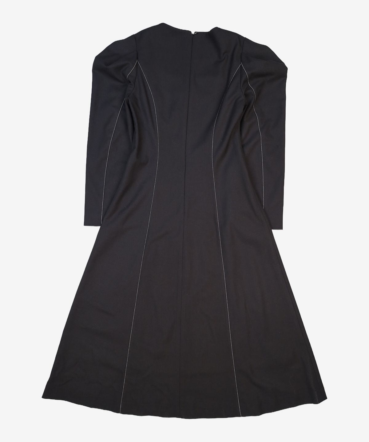 룩캐스트(LOOKAST) 블랙 샐리 칼라 스티치 드레스 / BLACK SALLY COLOR STITCH DRESS S