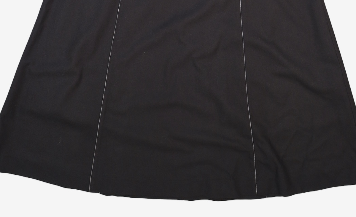 룩캐스트(LOOKAST) 블랙 샐리 칼라 스티치 드레스 / BLACK SALLY COLOR STITCH DRESS S