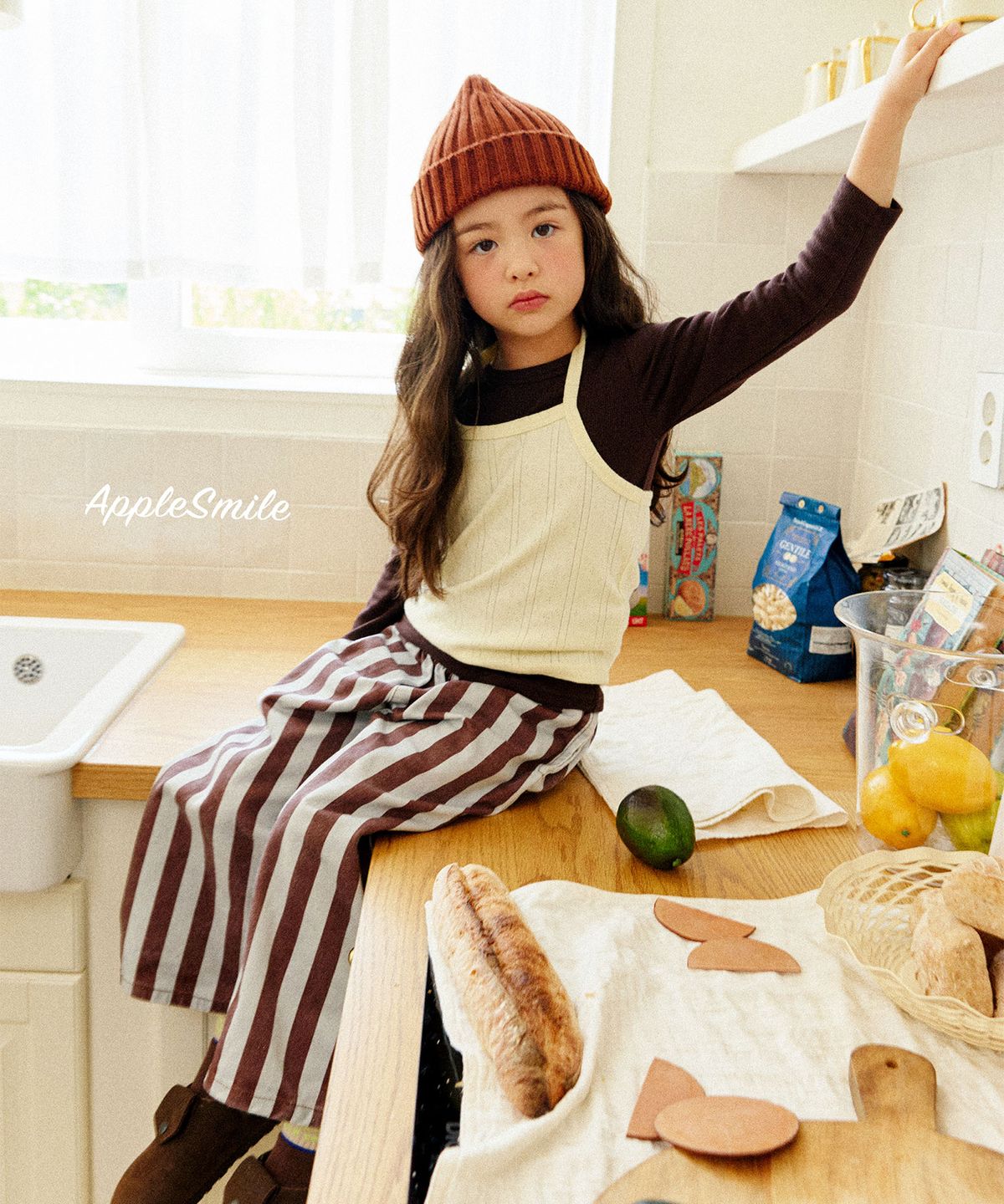 애플스마일(APPLESMILE) 제스민 홀터 티셔츠 브라운