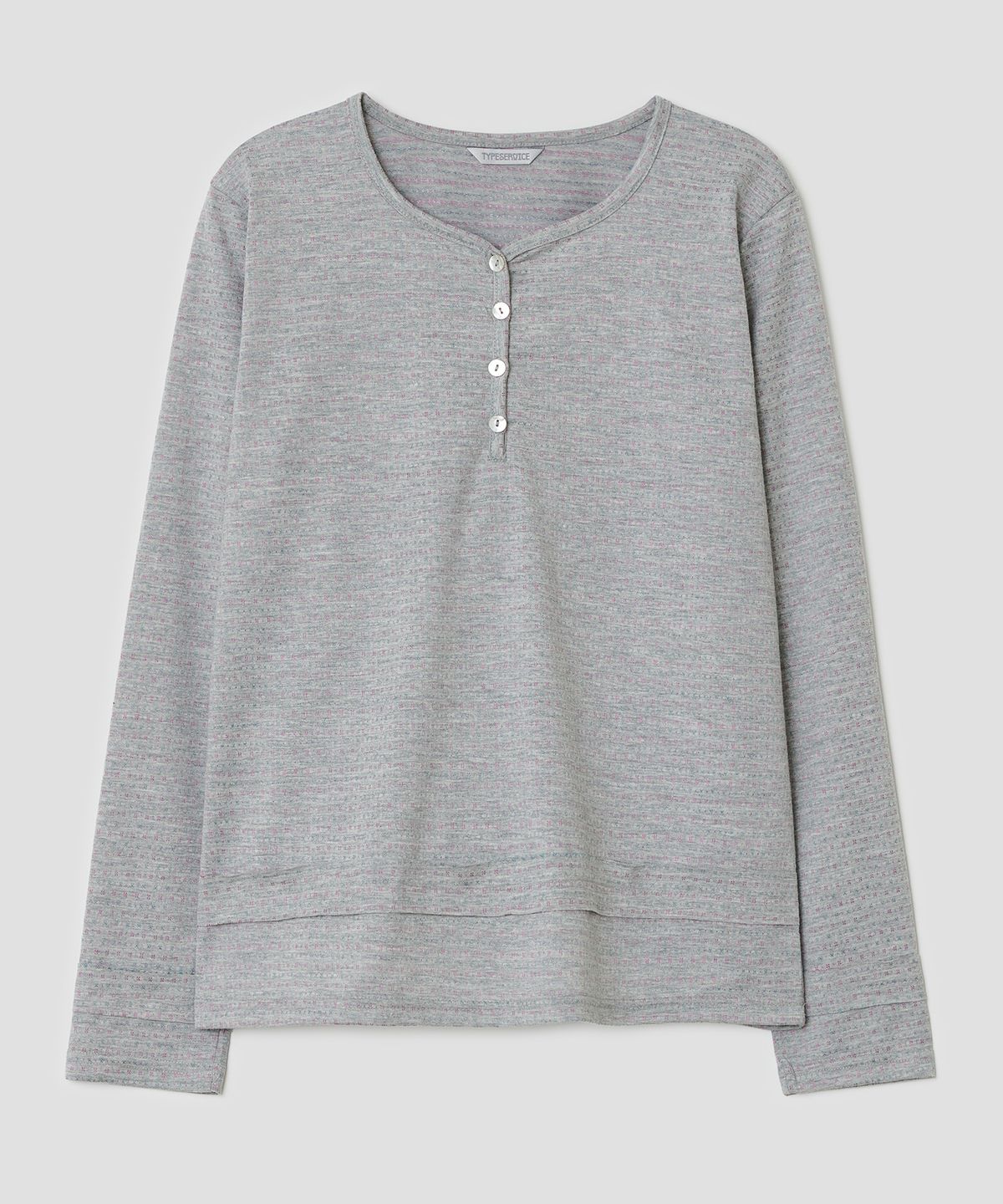 타입서비스(TYPESERVICE) Piping Henley Top [Gray]