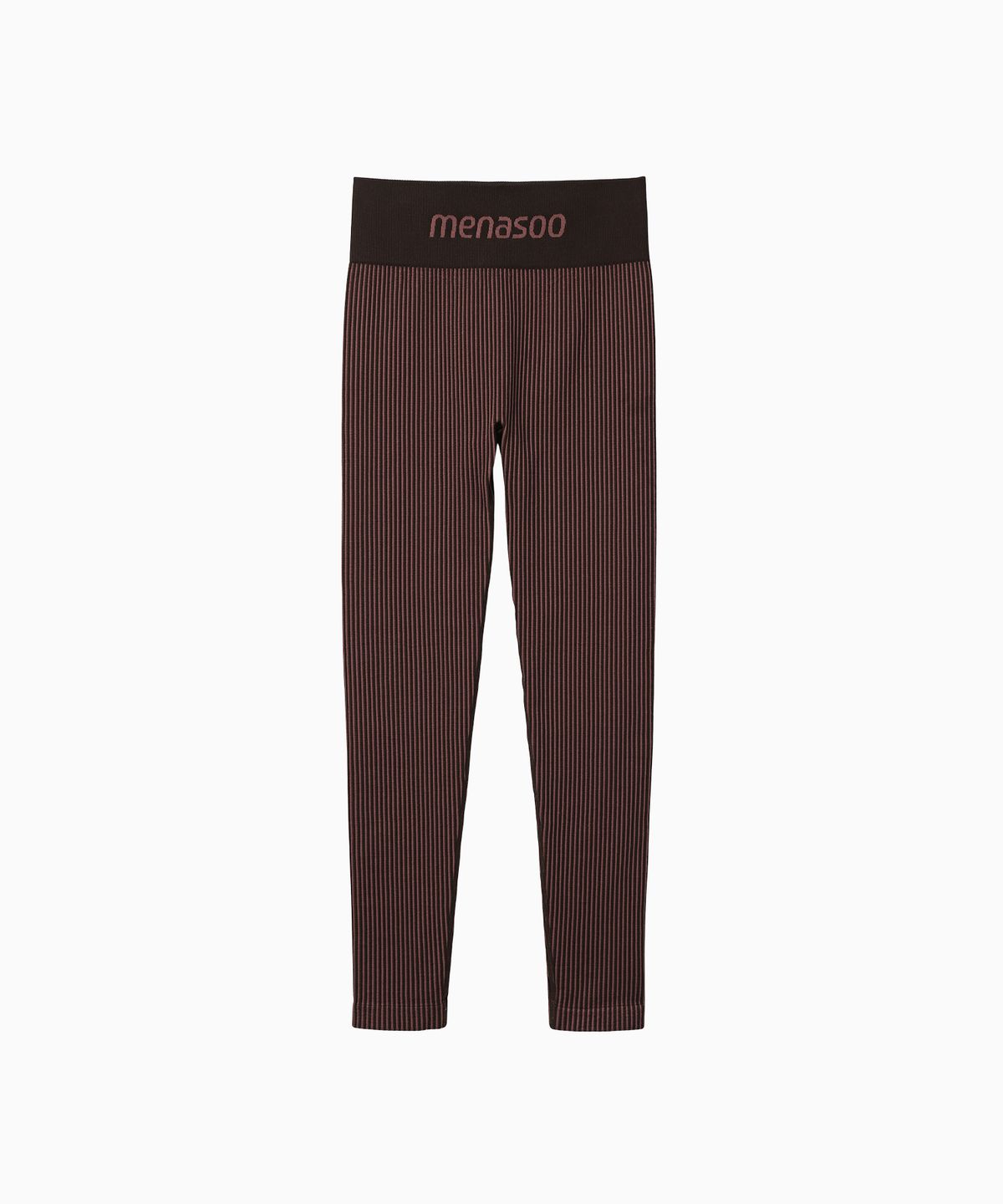 미나수(MENASOO) Two Tone Wholegarment Knit Long Leggings 10부_Pink
