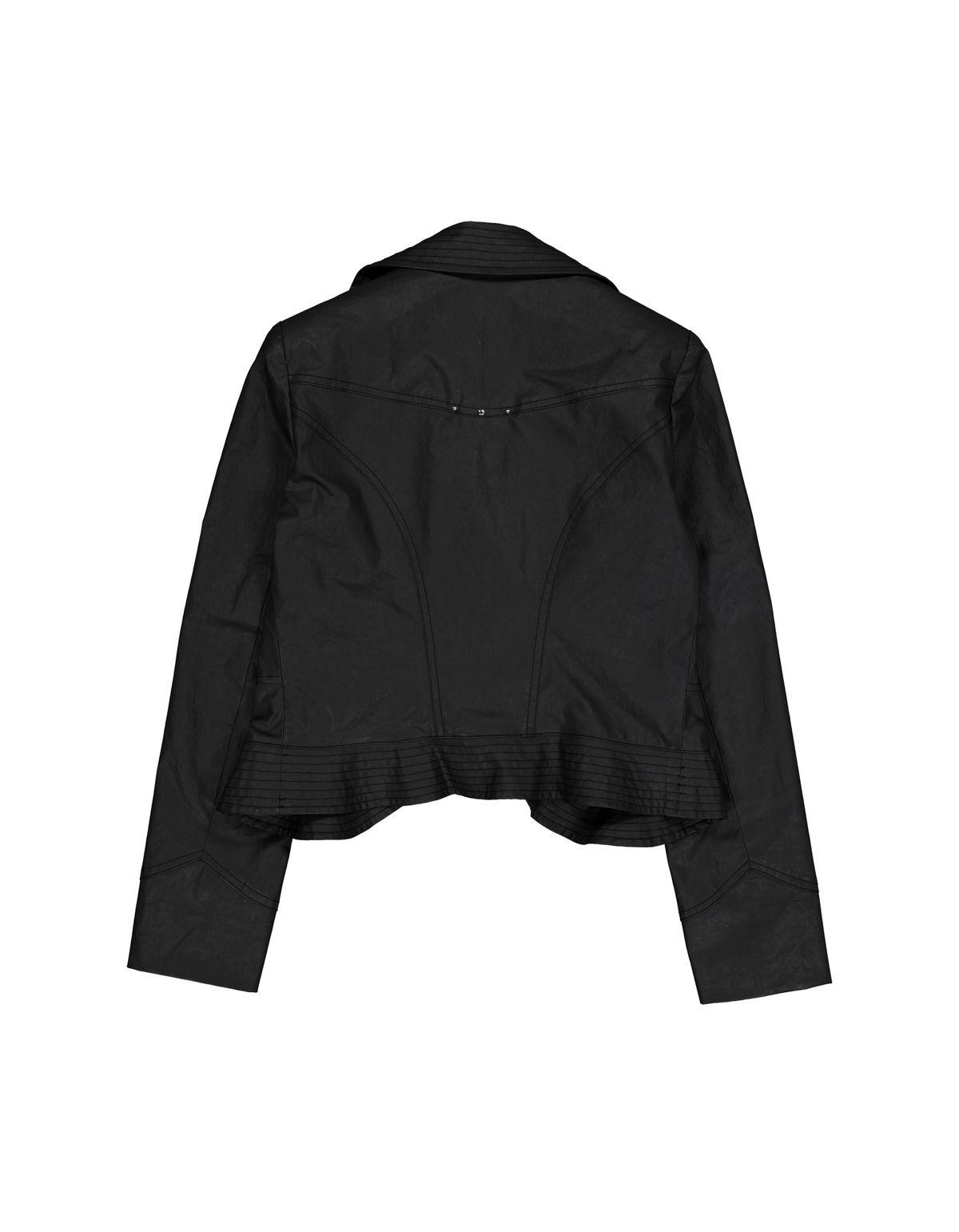 셋업이엑스이(SETUP-EXE) COATED STITCH FLARE JACKET / BLACK