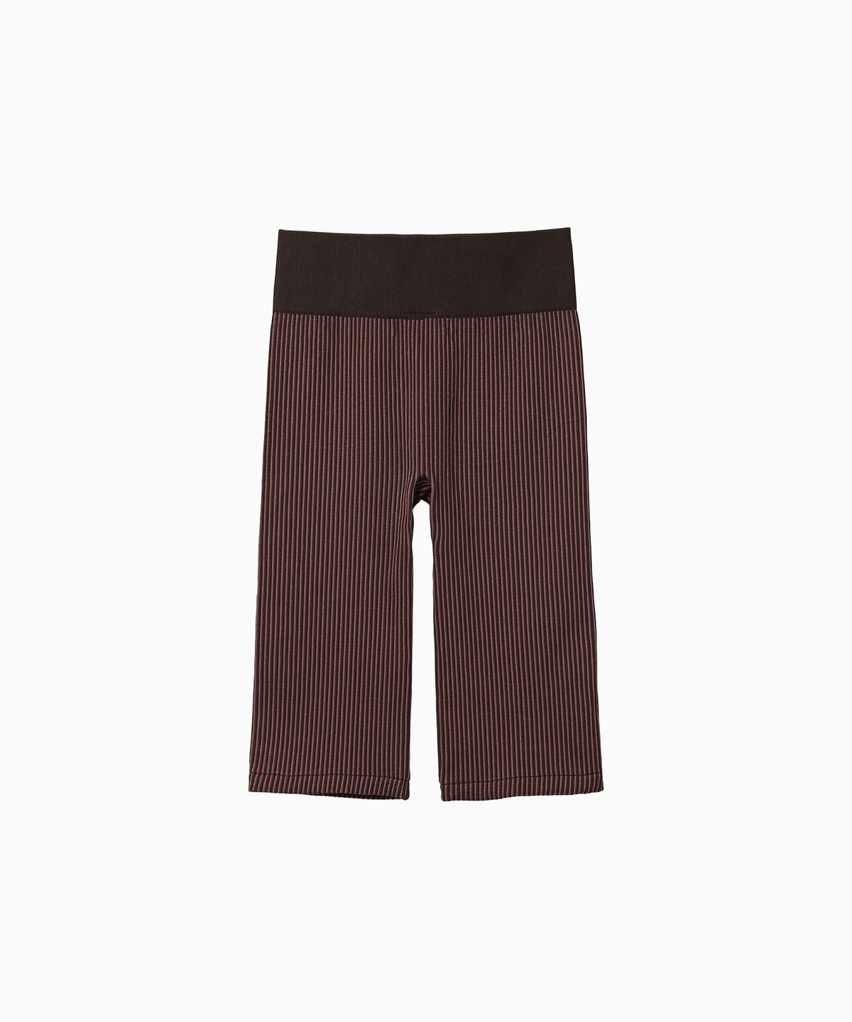 미나수(MENASOO) Two Tone Wholegarment Knit Knee Length Leggings 5부_Pink