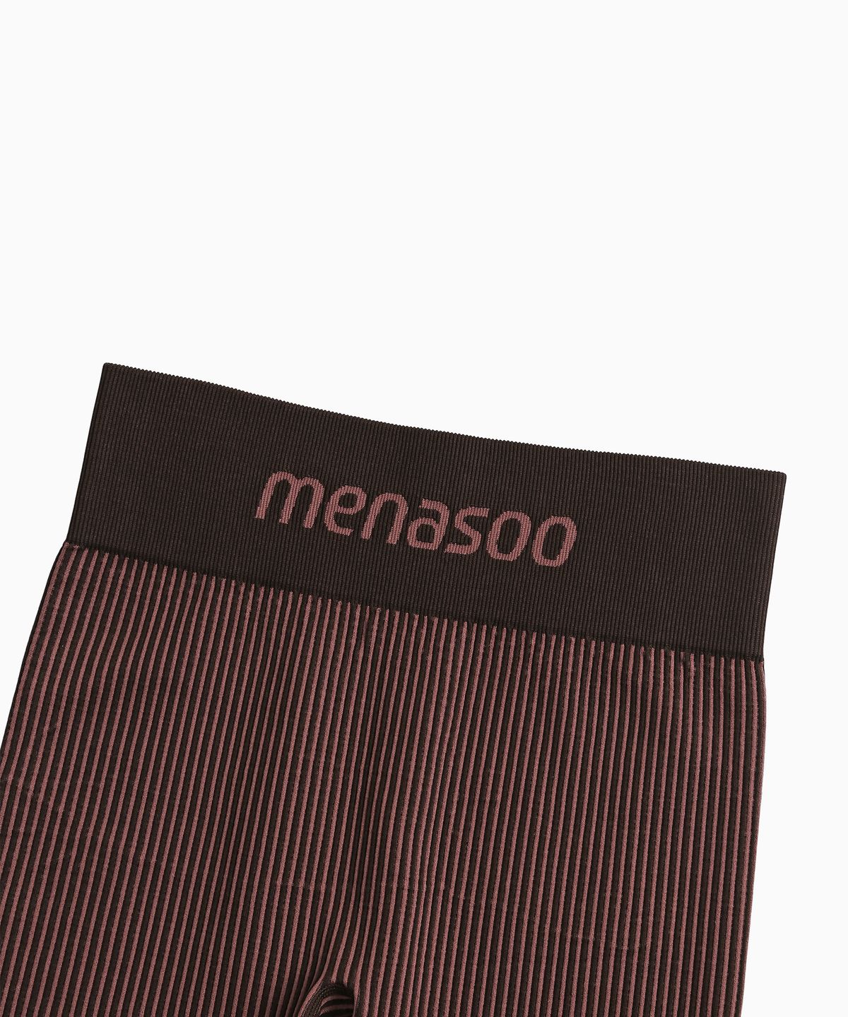 미나수(MENASOO) Two Tone Wholegarment Knit Knee Length Leggings 5부_Pink