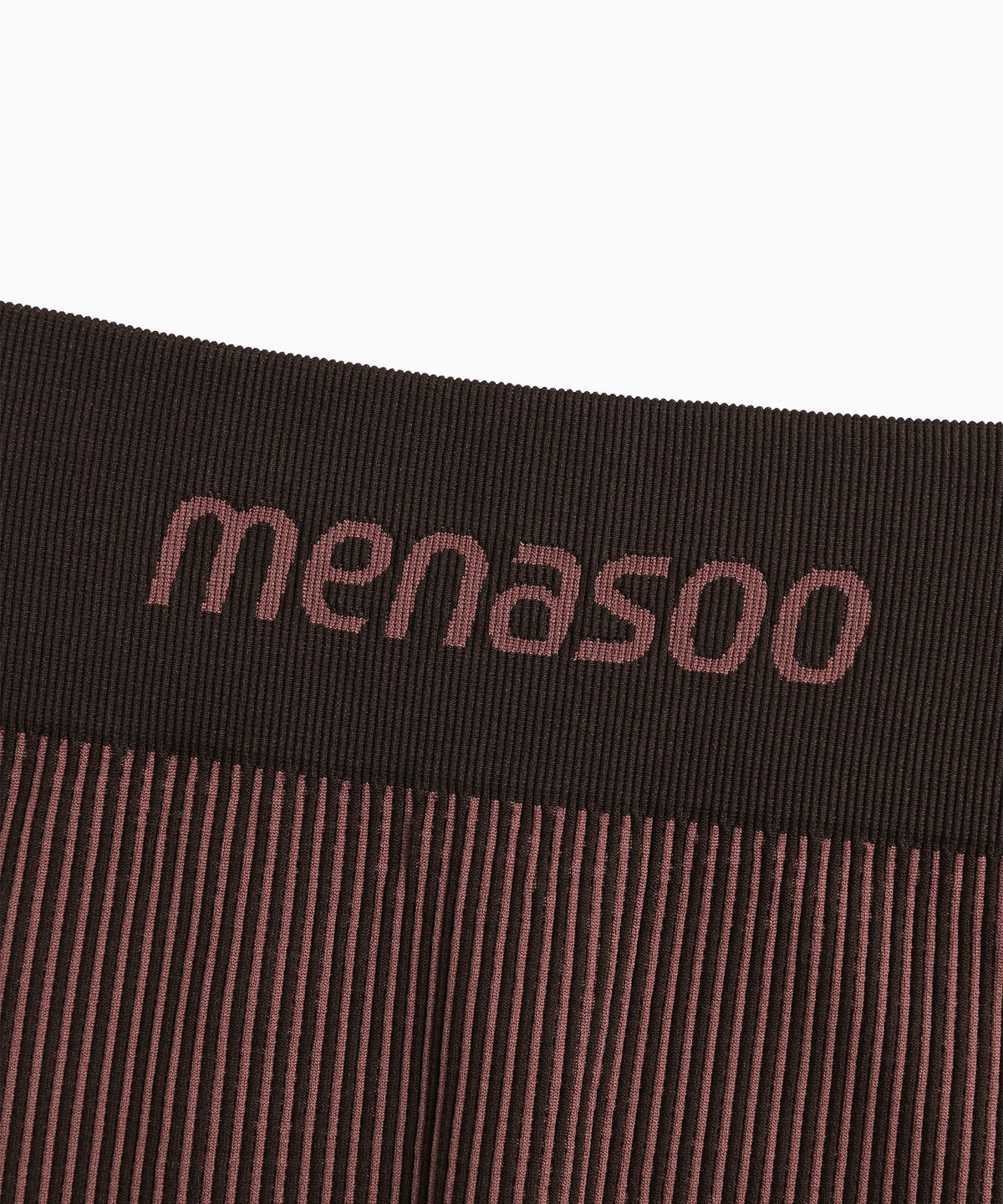 미나수(MENASOO) Two Tone Wholegarment Knit Knee Length Leggings 5부_Pink