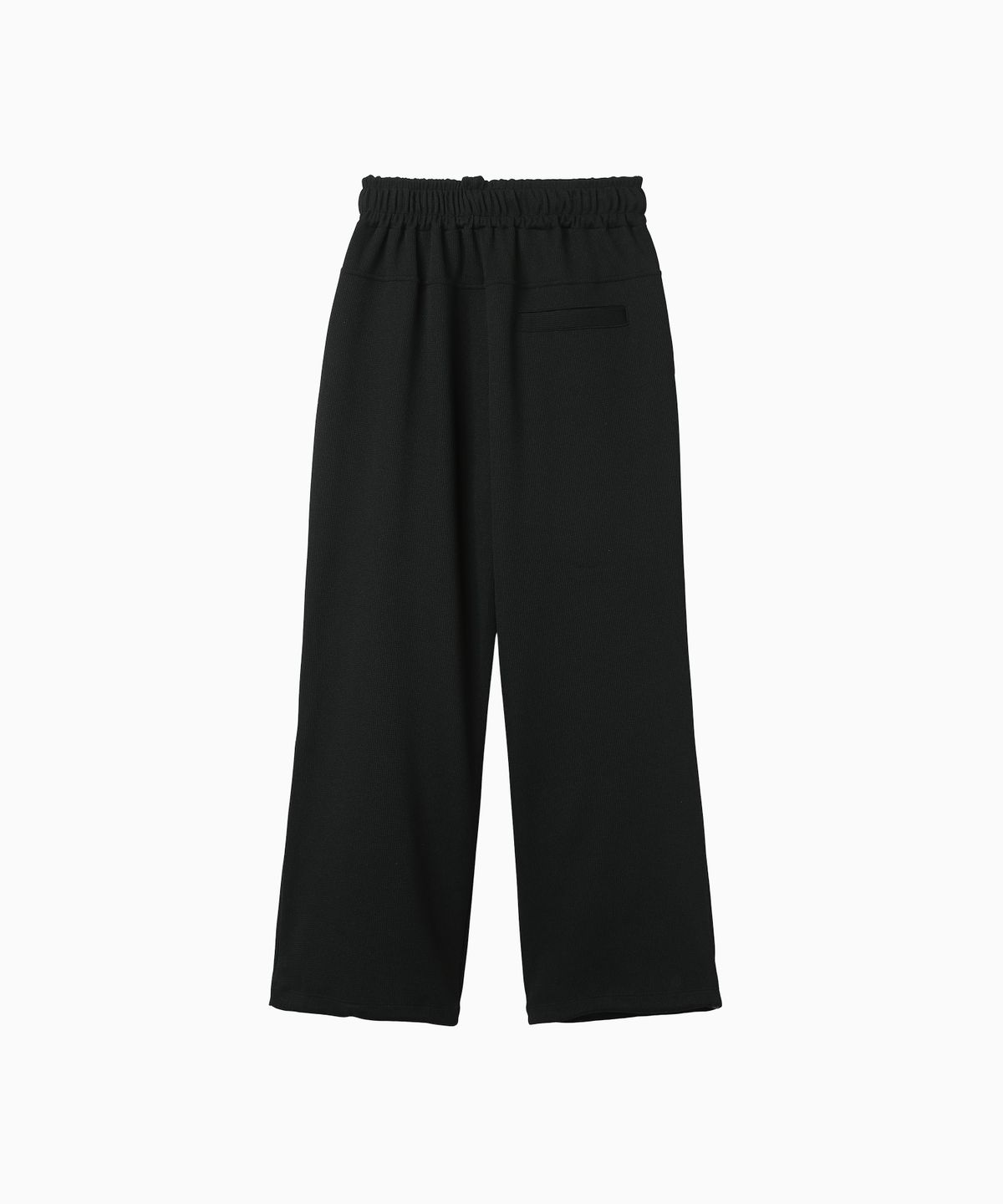 미나수(MENASOO) Waffle Layered Waist Pants_Black