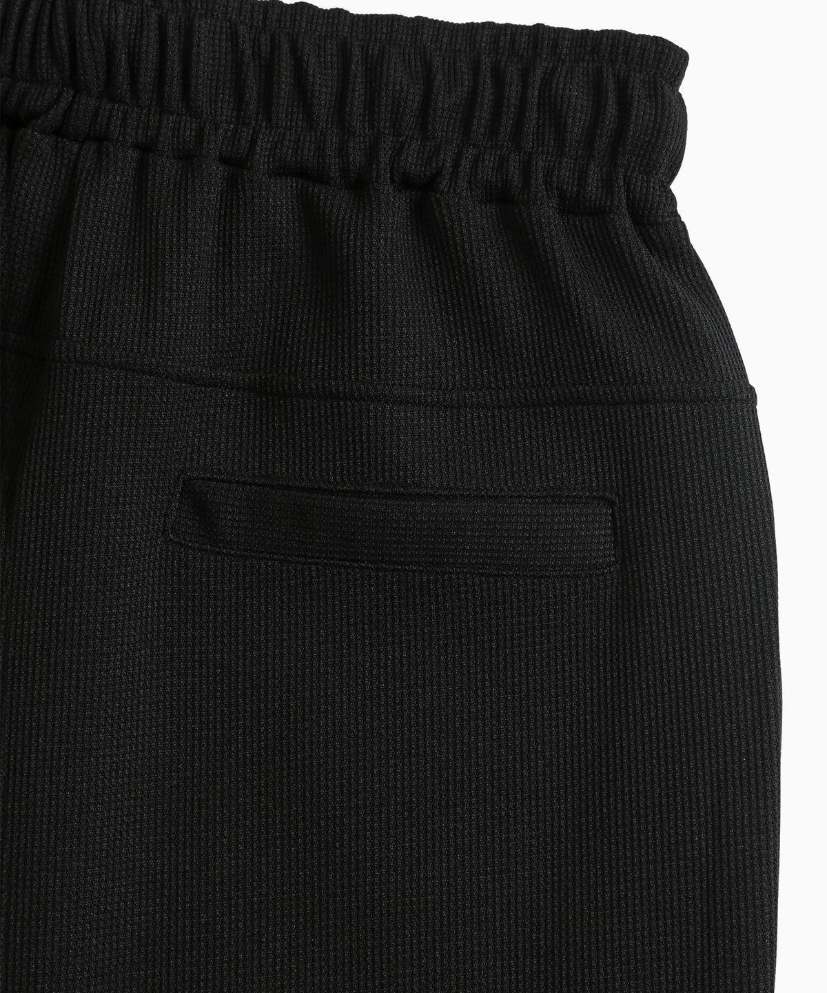 미나수(MENASOO) Waffle Layered Waist Pants_Black
