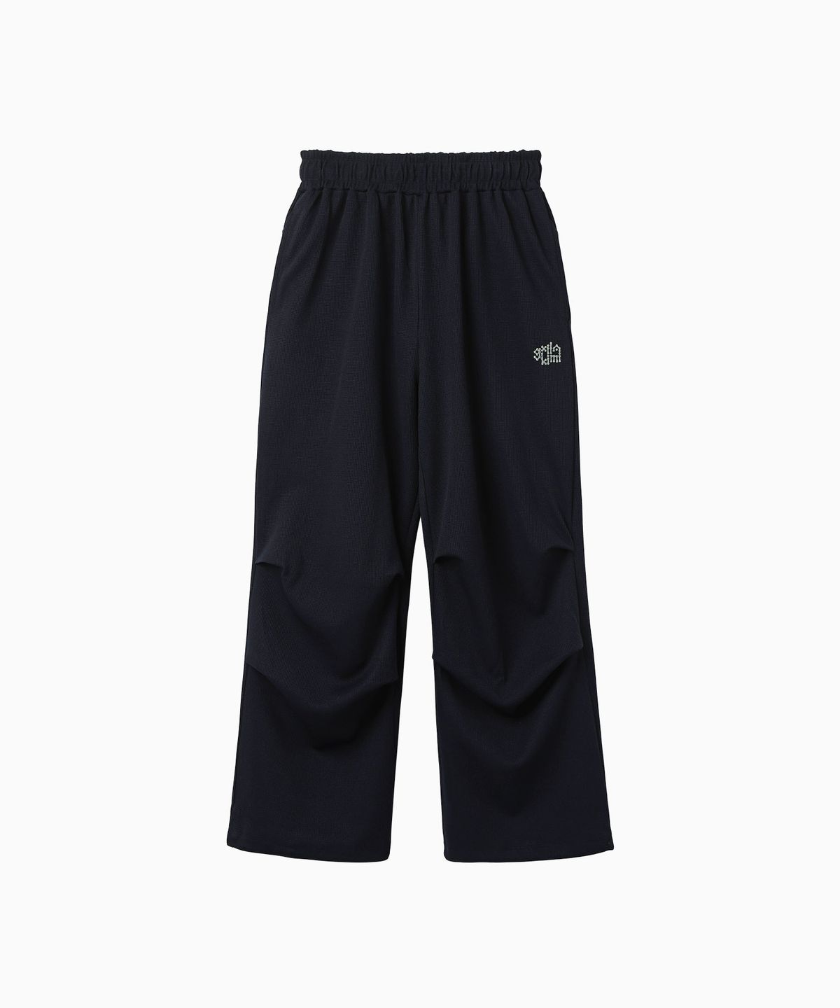 미나수(MENASOO) Waffle Layered Waist Pants_Navy