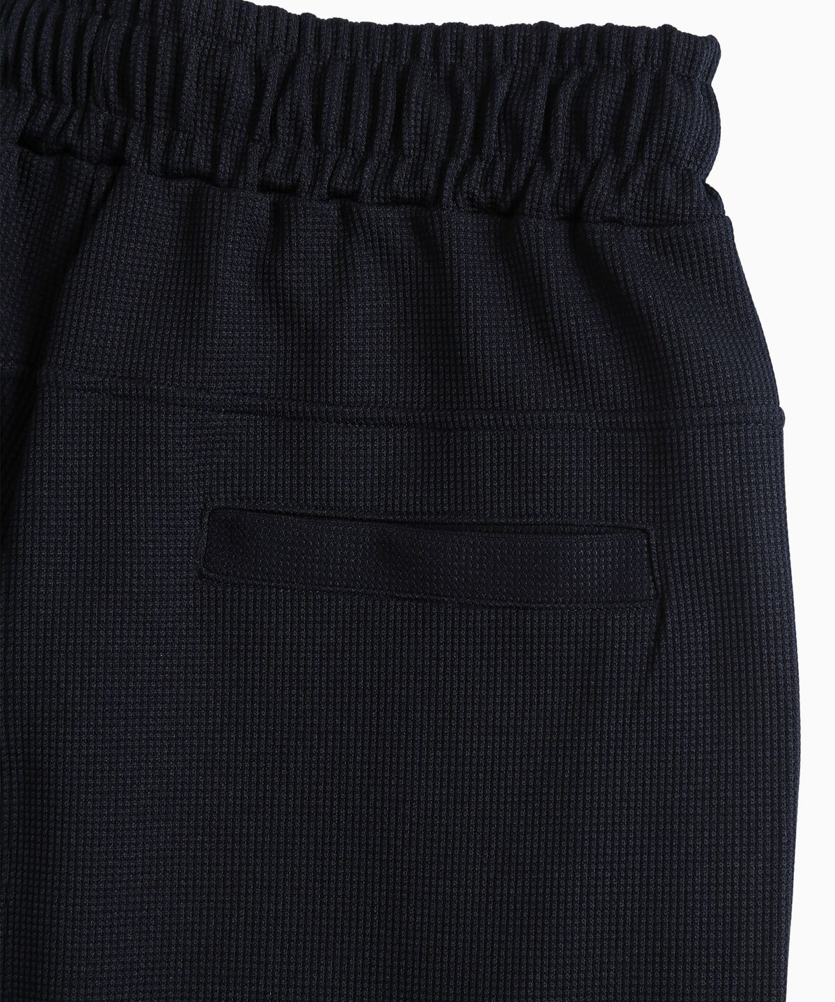 미나수(MENASOO) Waffle Layered Waist Pants_Navy