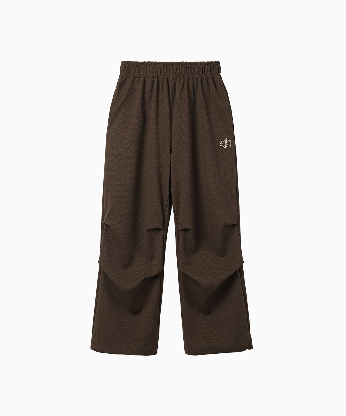 미나수(MENASOO) Waffle Layered Waist Pants_Brown