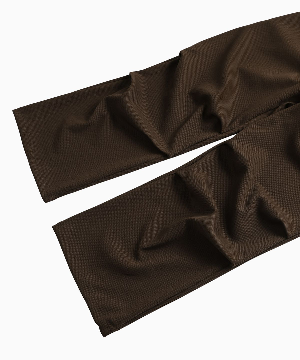미나수(MENASOO) Waffle Layered Waist Pants_Brown
