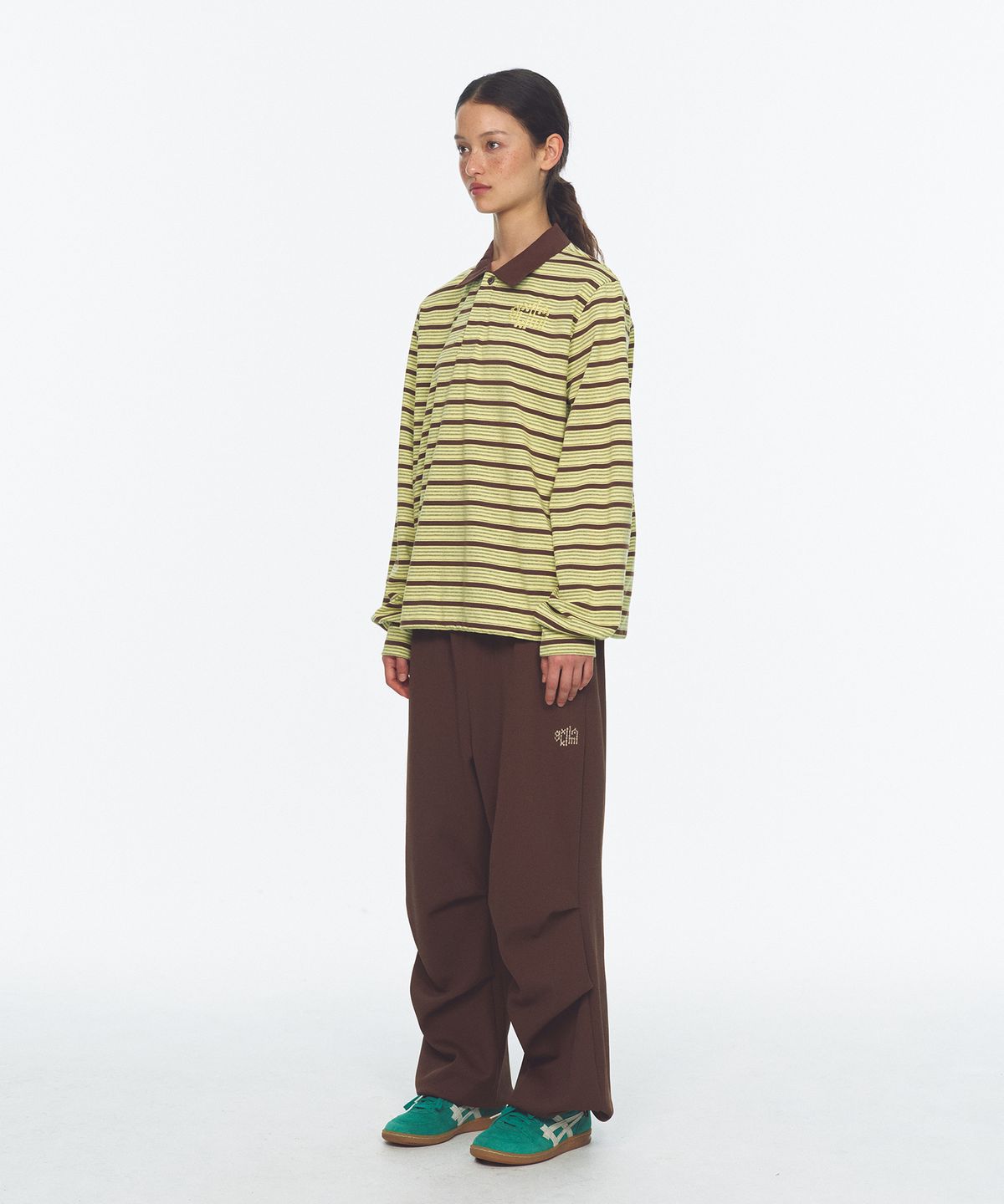 미나수(MENASOO) Vintage Stripe Rugby T Shirt_Yellow