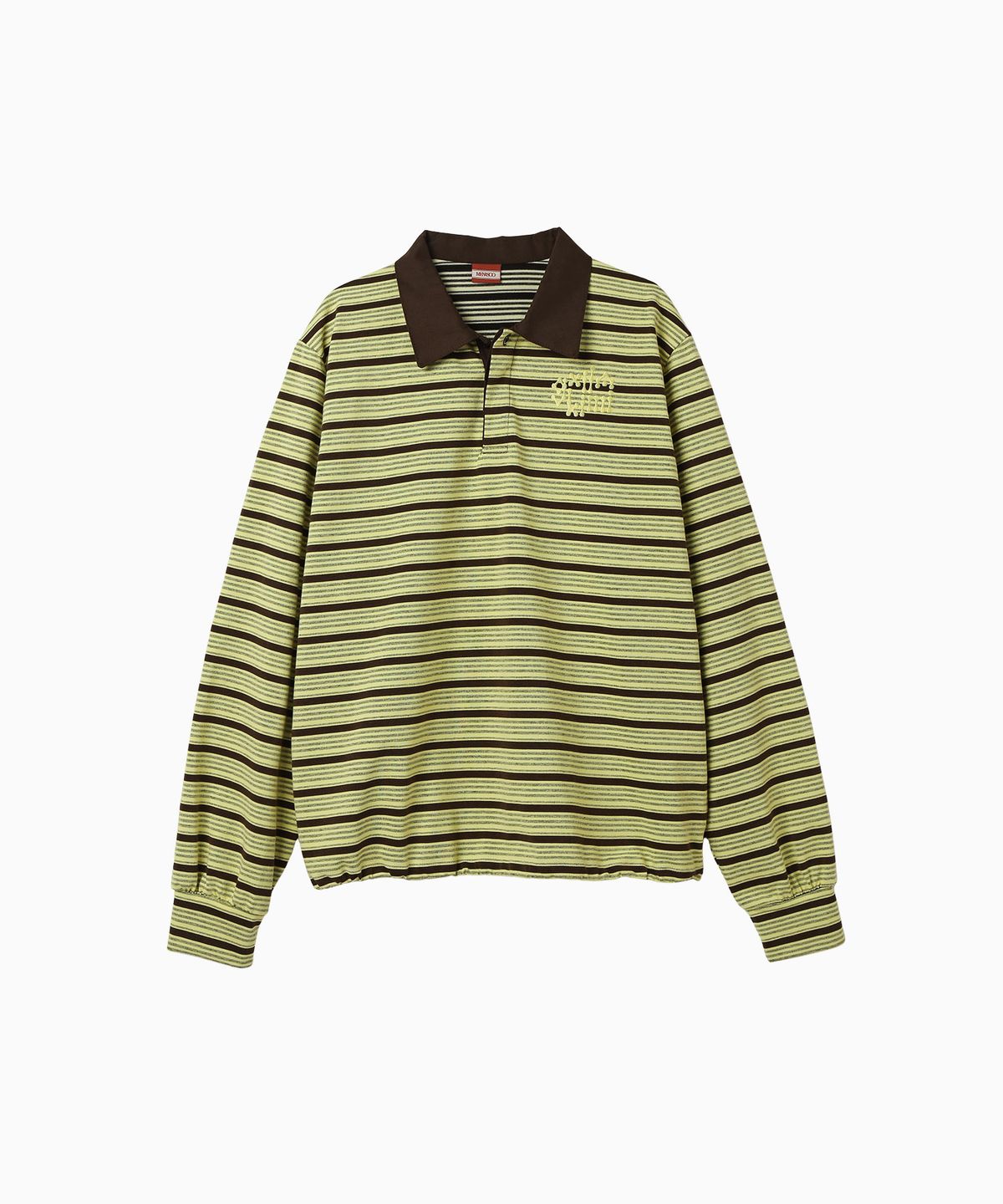 미나수(MENASOO) Vintage Stripe Rugby T Shirt_Yellow