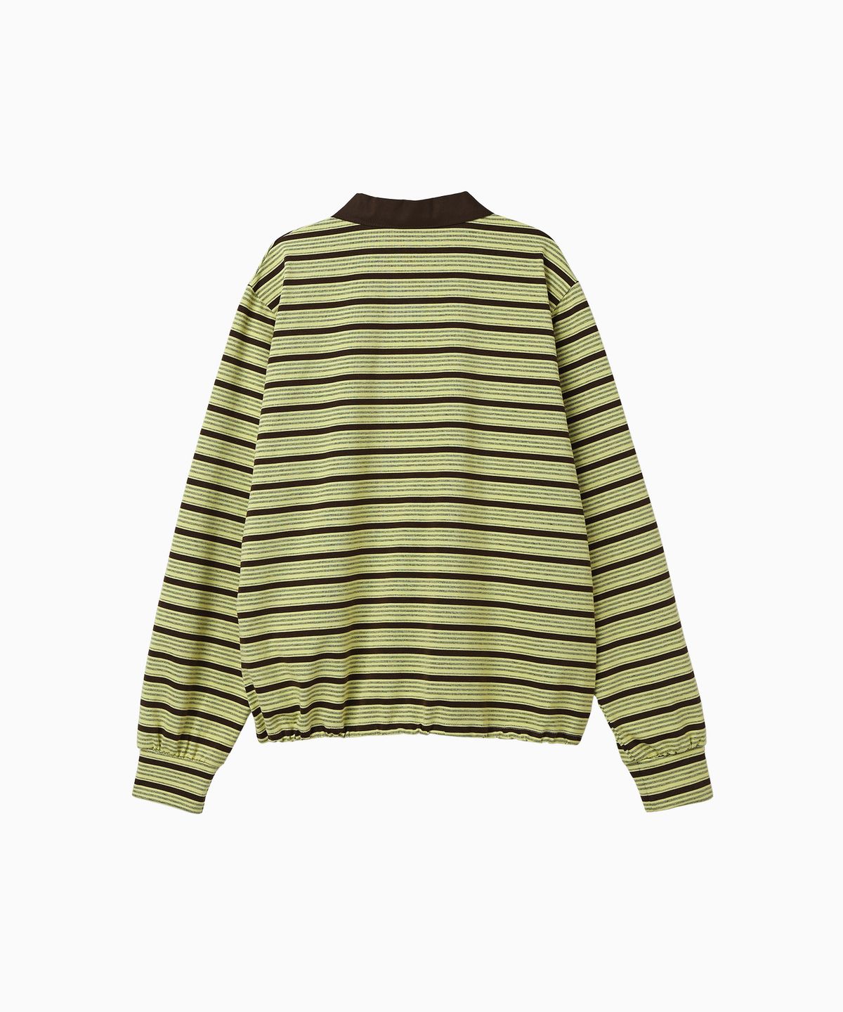 미나수(MENASOO) Vintage Stripe Rugby T Shirt_Yellow