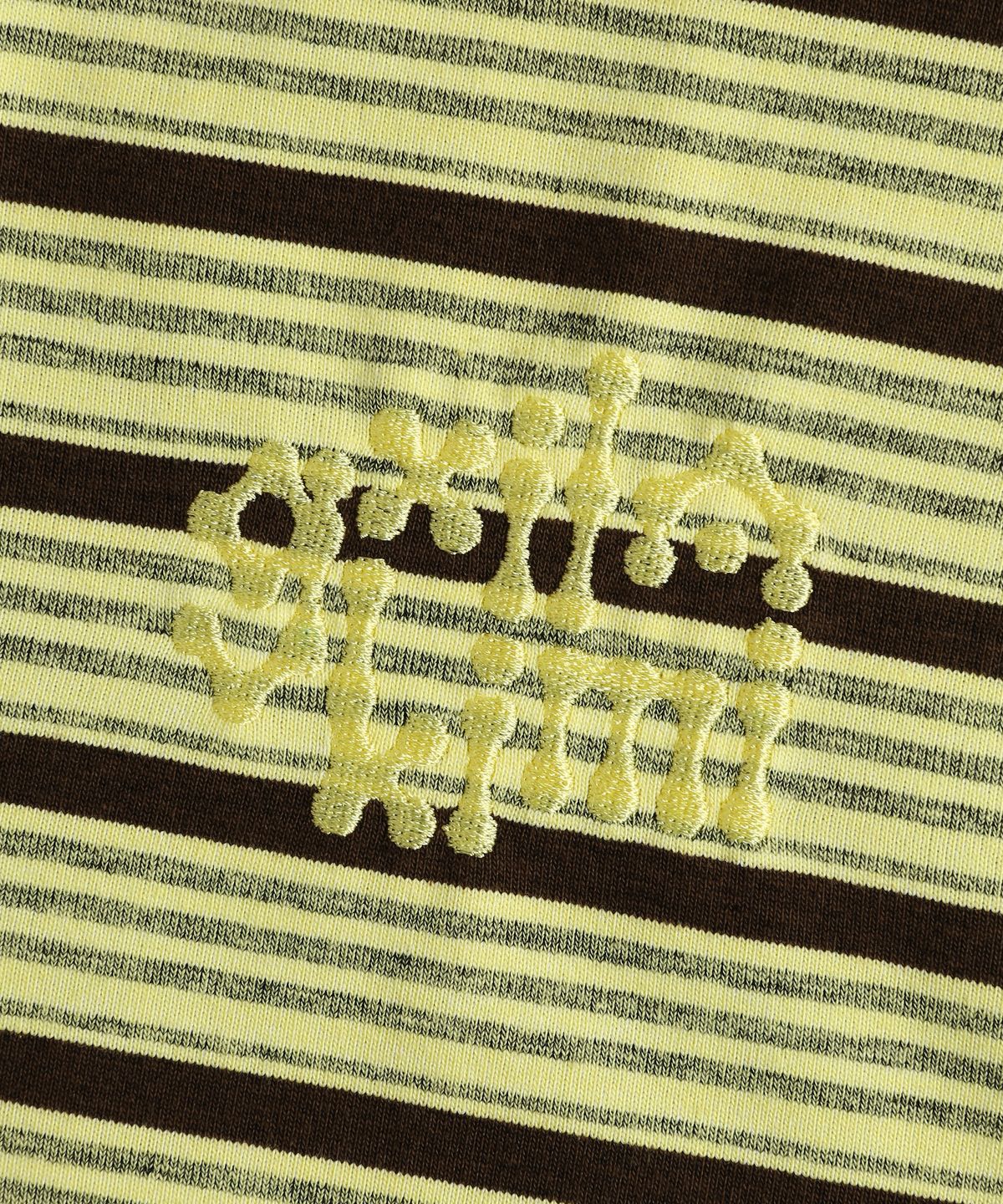 미나수(MENASOO) Vintage Stripe Rugby T Shirt_Yellow