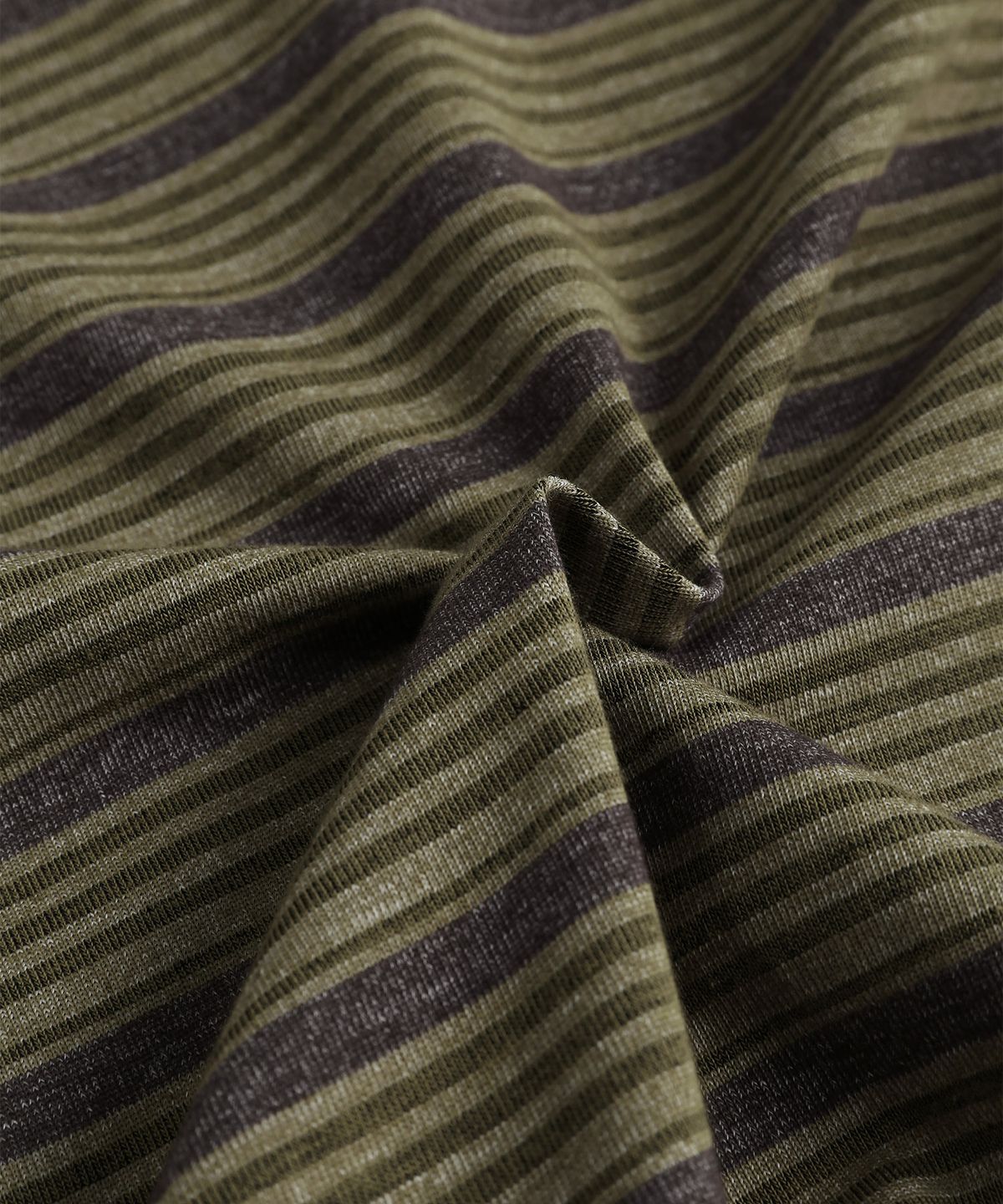 미나수(MENASOO) Vintage Stripe Rugby T Shirt_Khaki