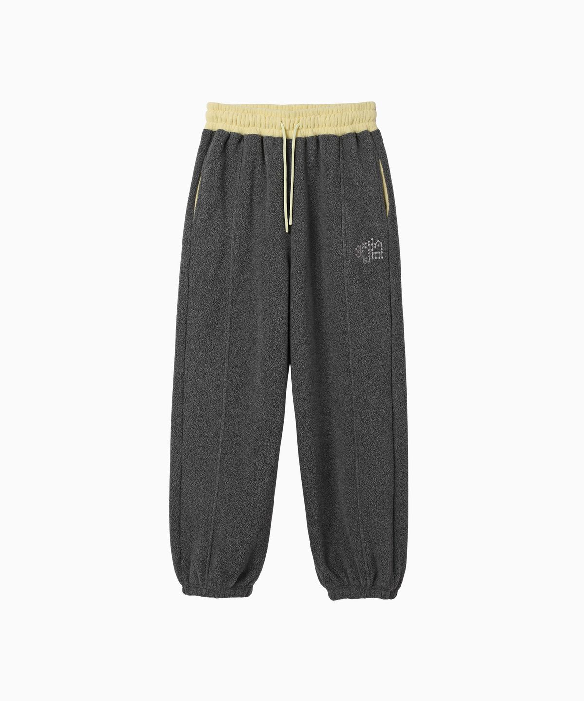 미나수(MENASOO) Waist Point Warm Fleece Jogger Pants_Charcoal