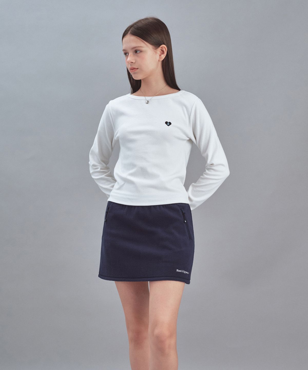 레스트앤레크레이션(REST&RECREATION) BOAT NECK LONG SLEEVE - WHITE