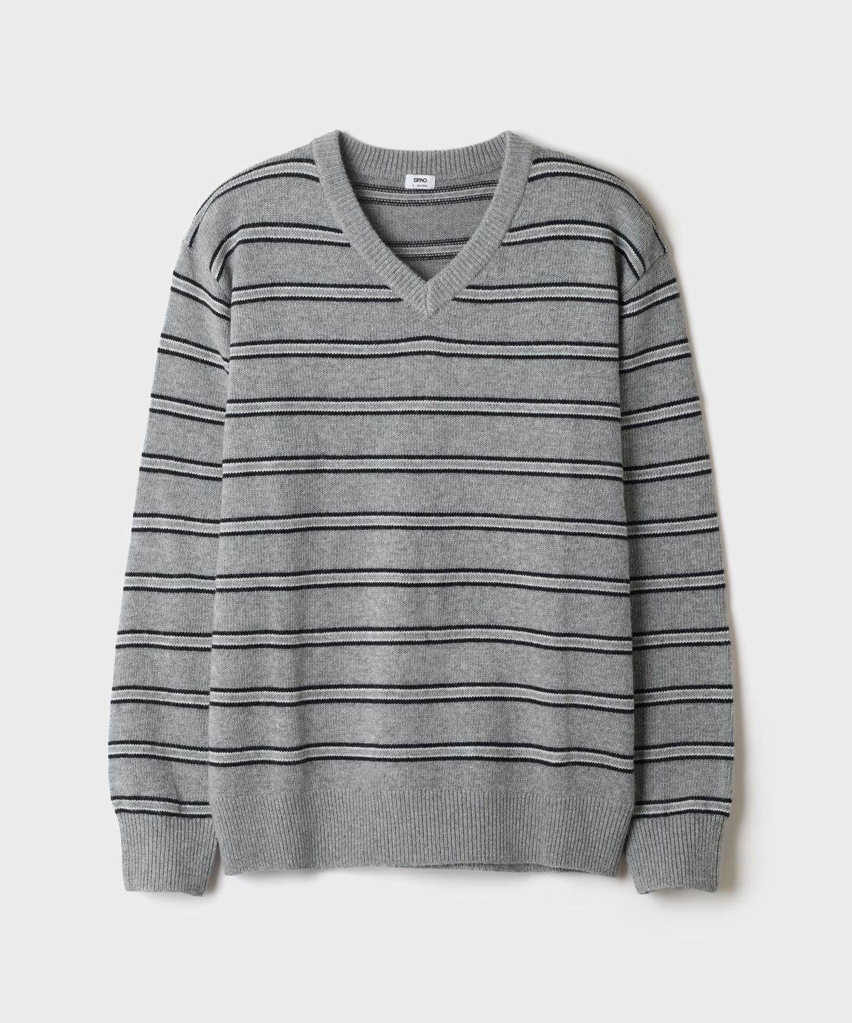 스파오(SPAO) [울블렌드] 여성 브이넥 스트라이프 스웨터_SPKWG4TG02