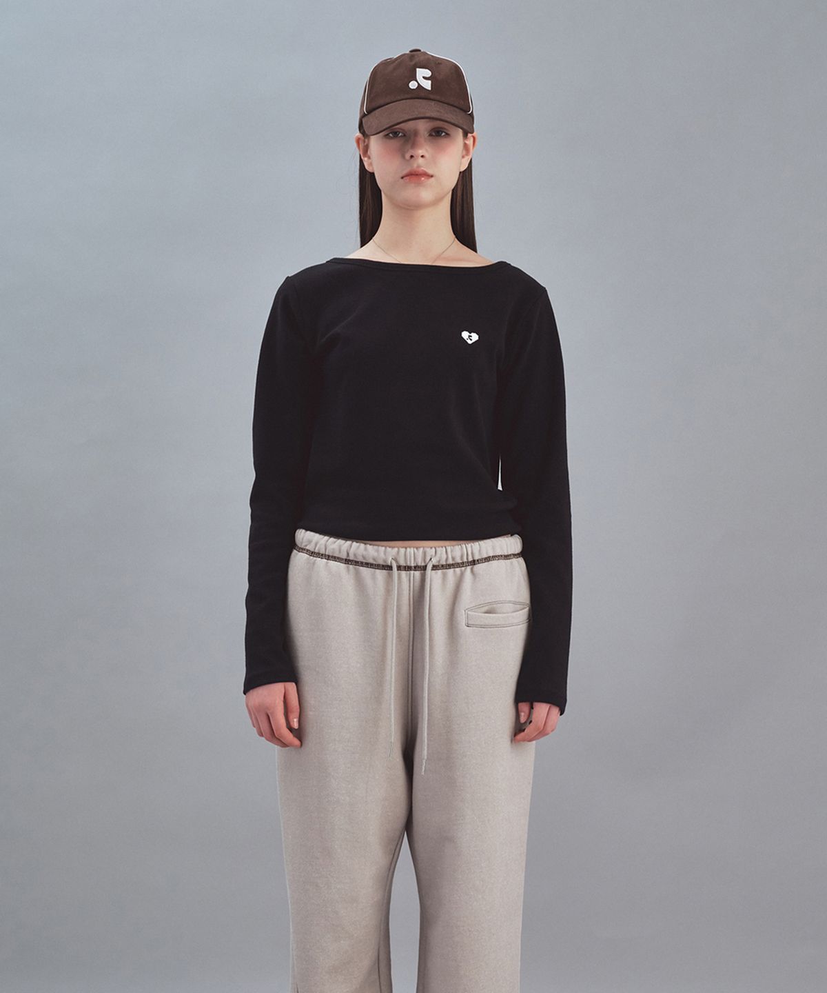레스트앤레크레이션(REST&RECREATION) BOAT NECK LONG SLEEVE - BLACK