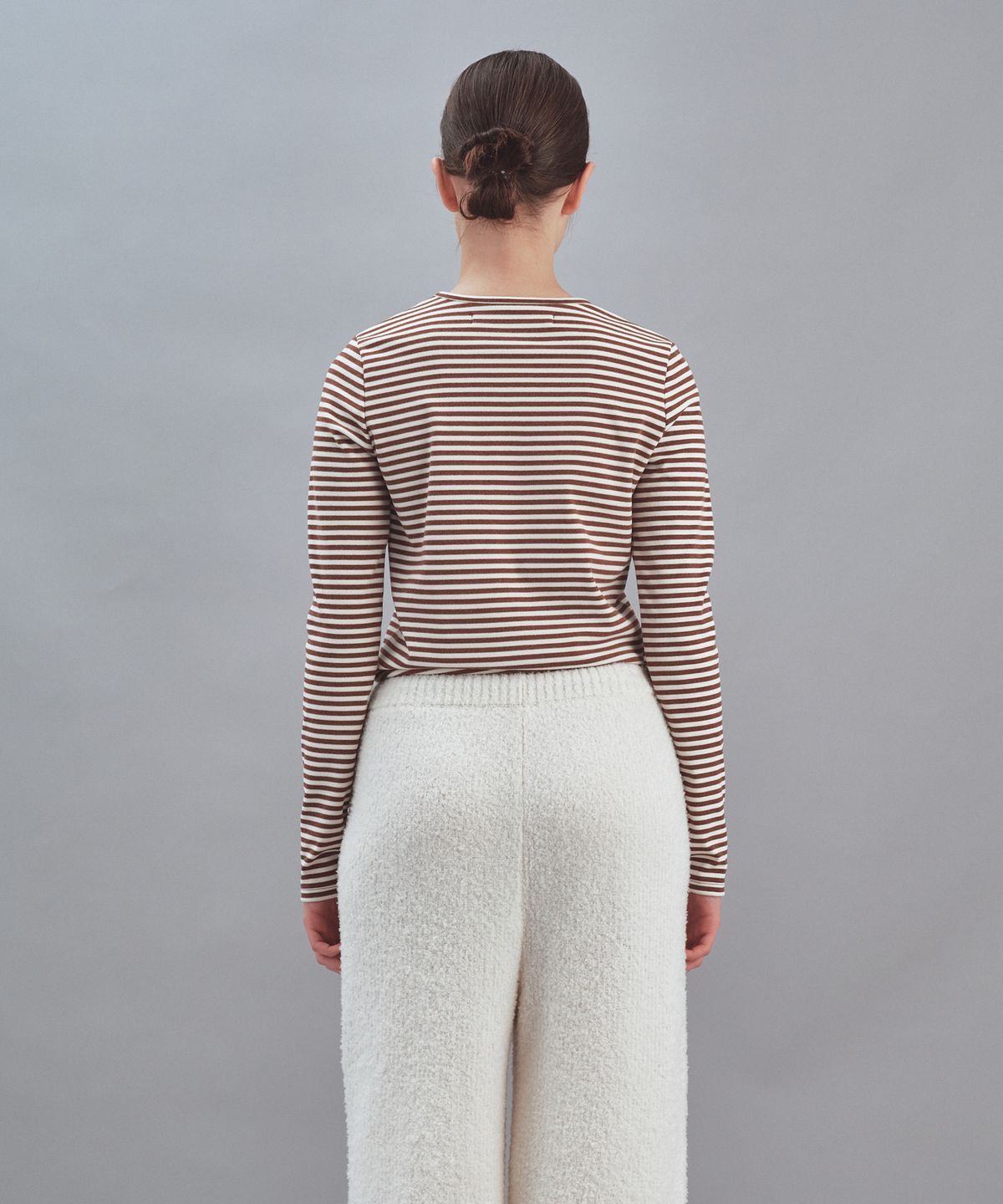 레스트앤레크레이션(REST&RECREATION) STRIPE LONG SLEEVE - BROWN