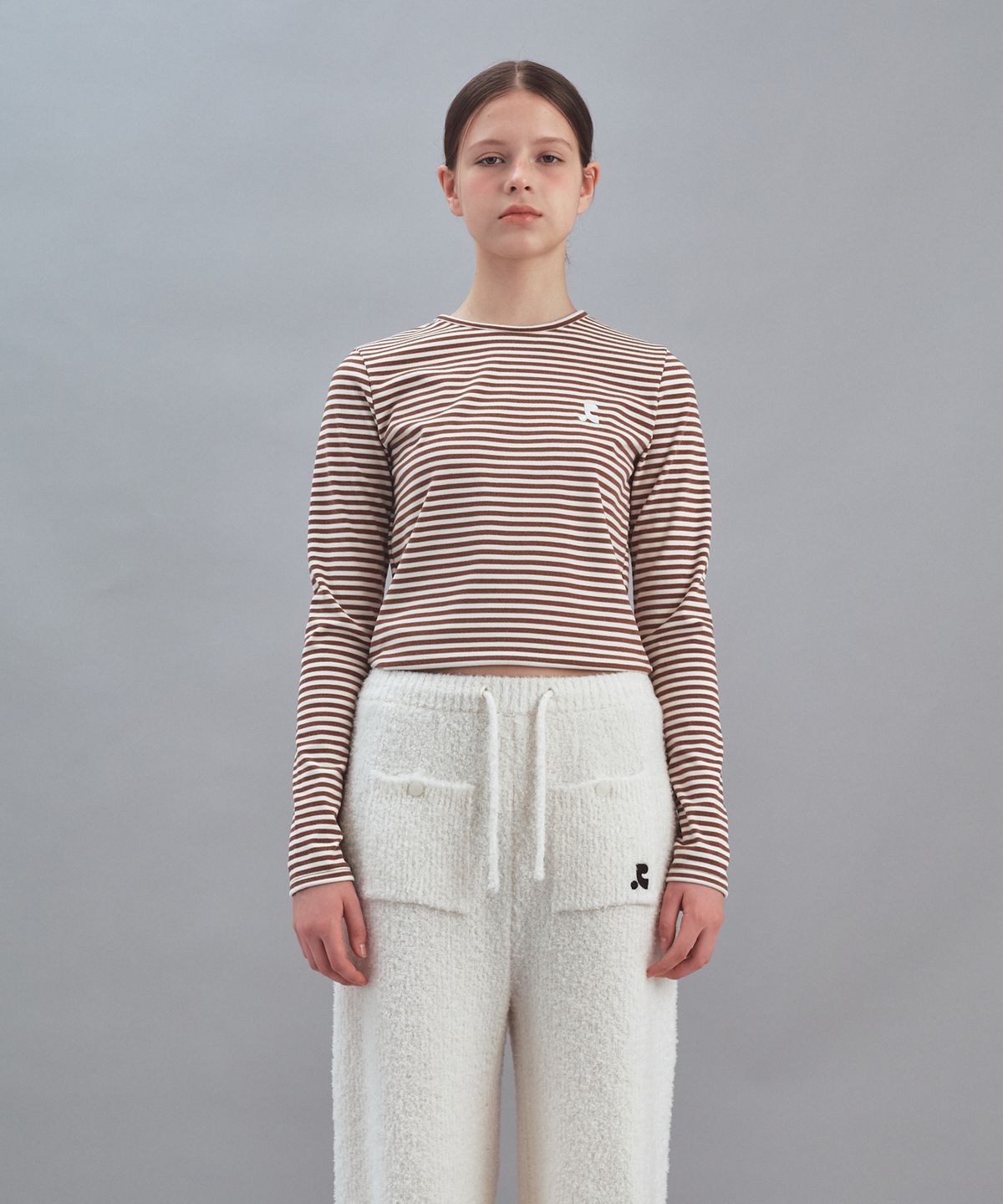 레스트앤레크레이션(REST&RECREATION) STRIPE LONG SLEEVE - BROWN