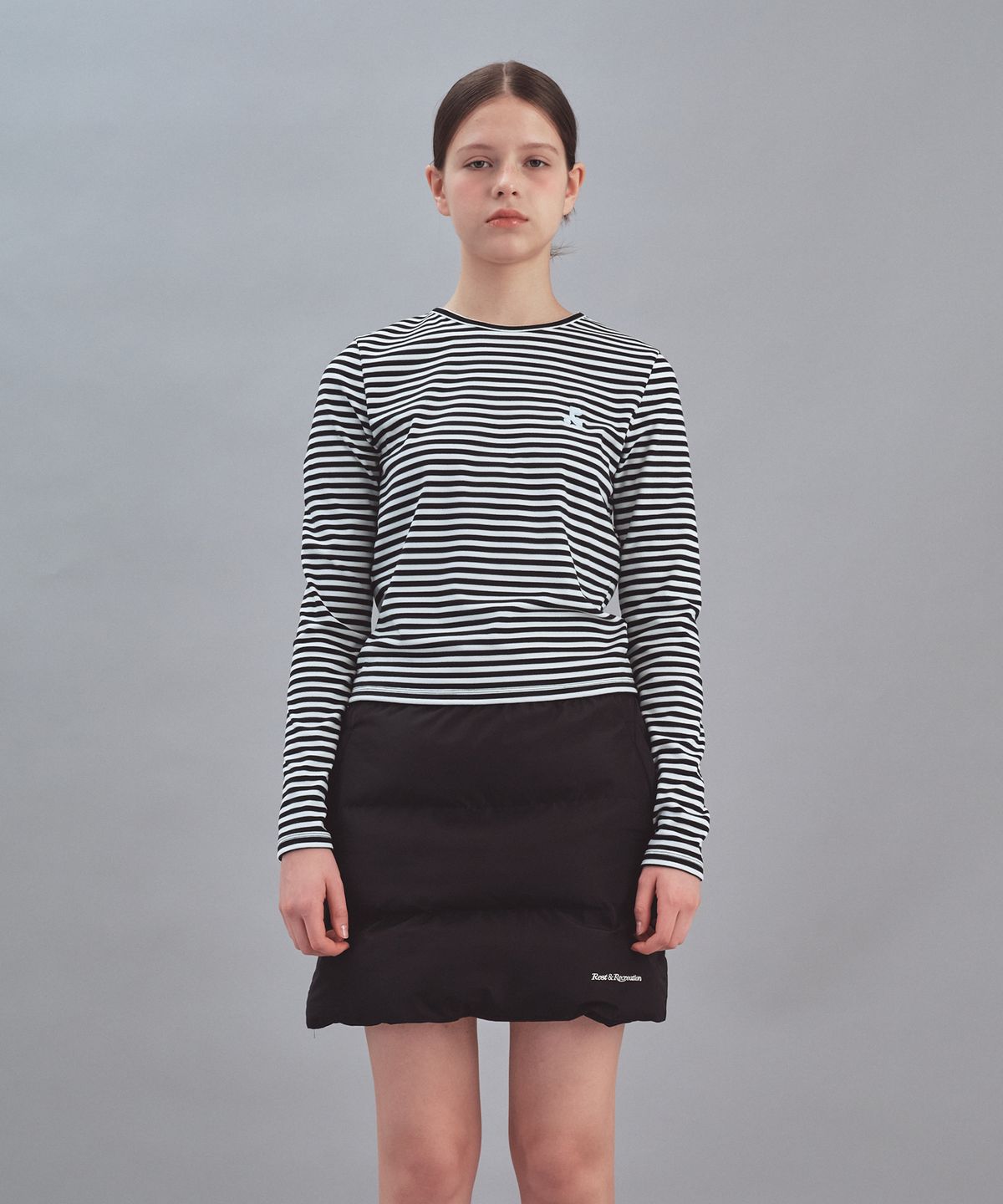 레스트앤레크레이션(REST&RECREATION) STRIPE LONG SLEEVE - BLACK