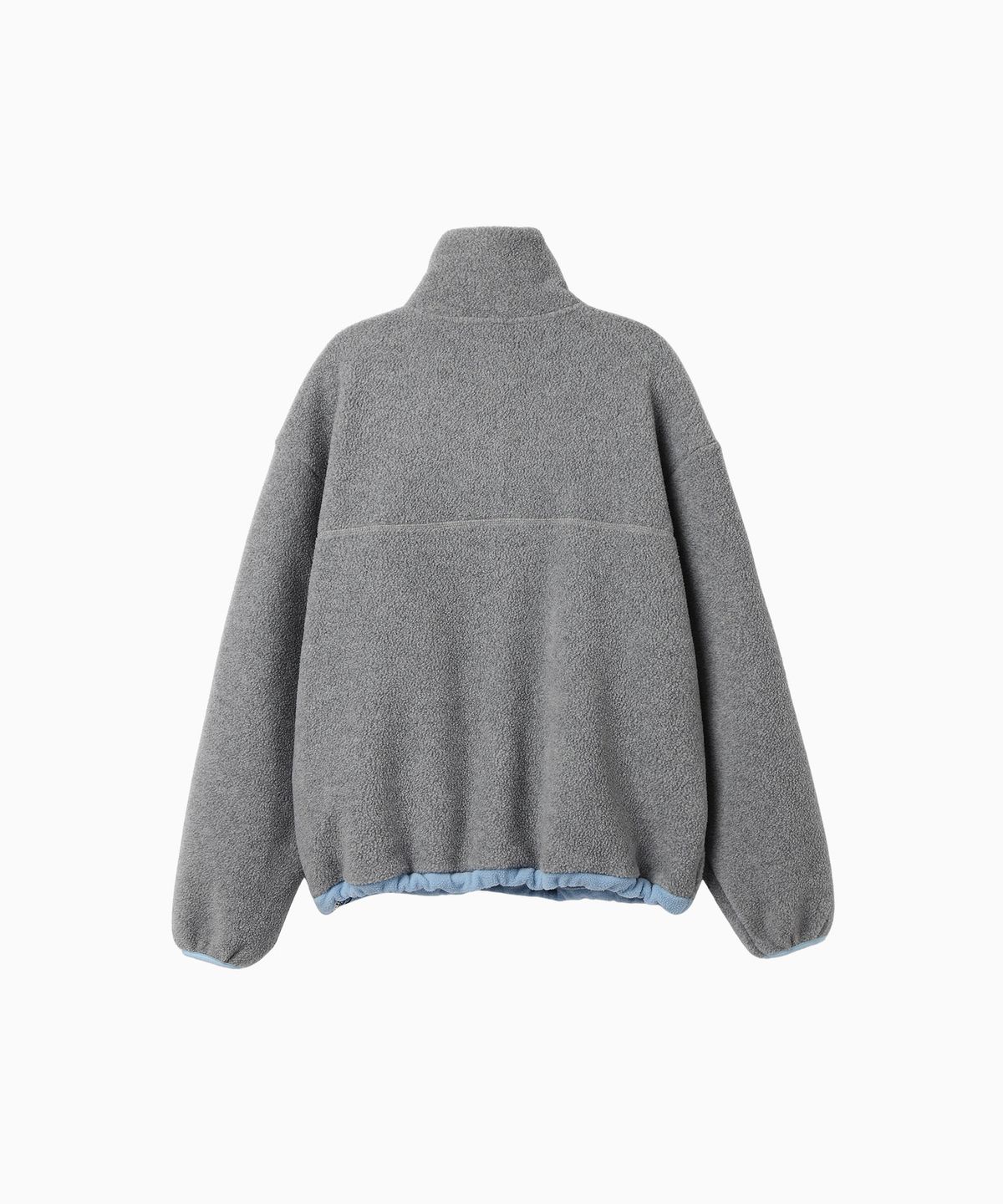 미나수(MENASOO) Two Tone Warm Fleece Half Zip Pullover_Melange Gray