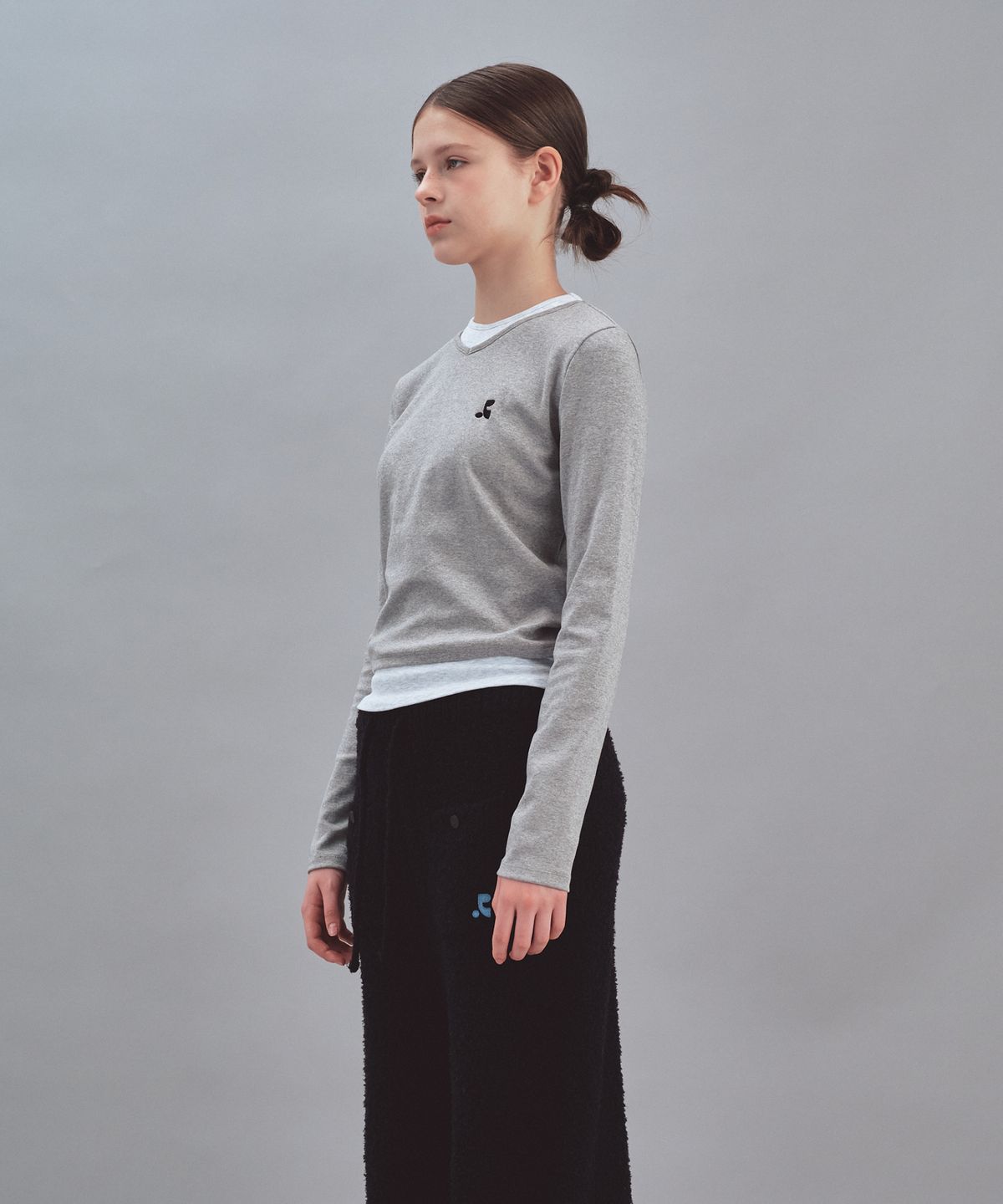 레스트앤레크레이션(REST&RECREATION) LAYERED LONG SLEEVE - GREY