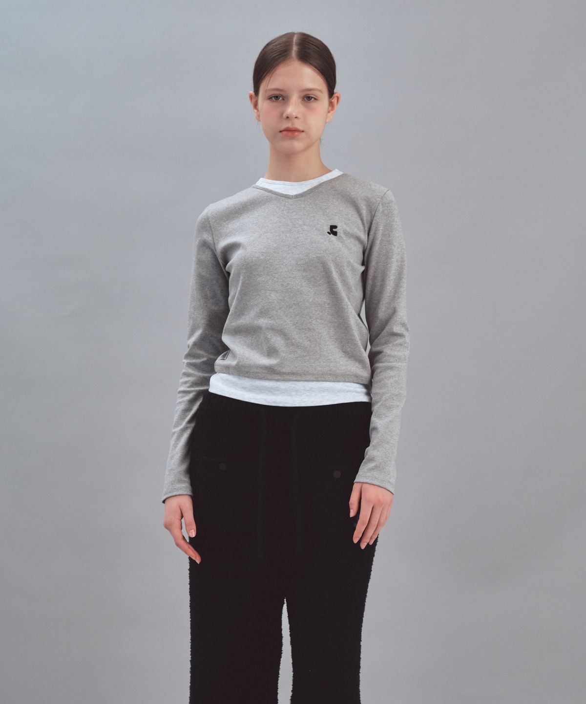 레스트앤레크레이션(REST&RECREATION) LAYERED LONG SLEEVE - GREY