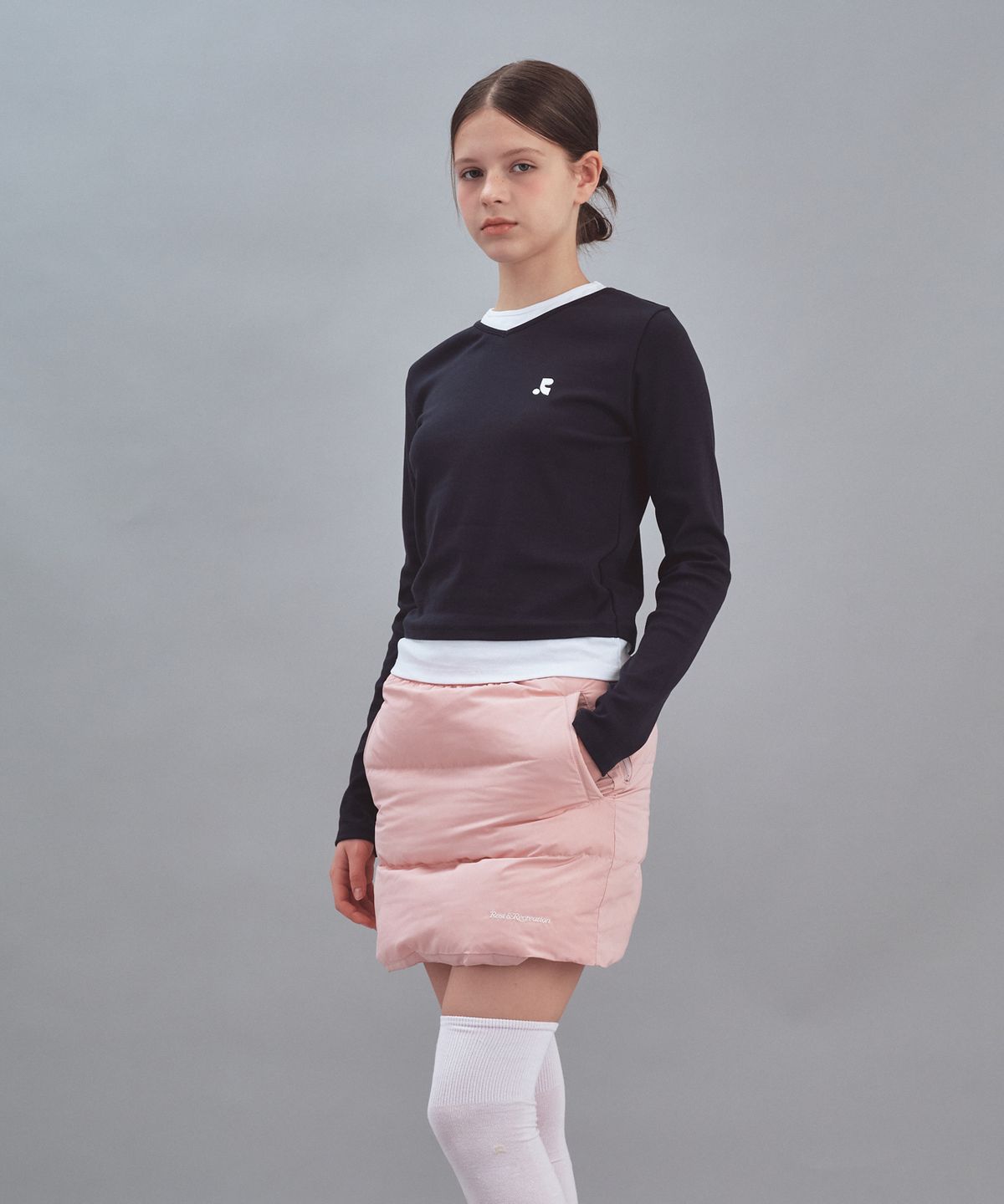 레스트앤레크레이션(REST&RECREATION) LAYERED LONG SLEEVE - NAVY