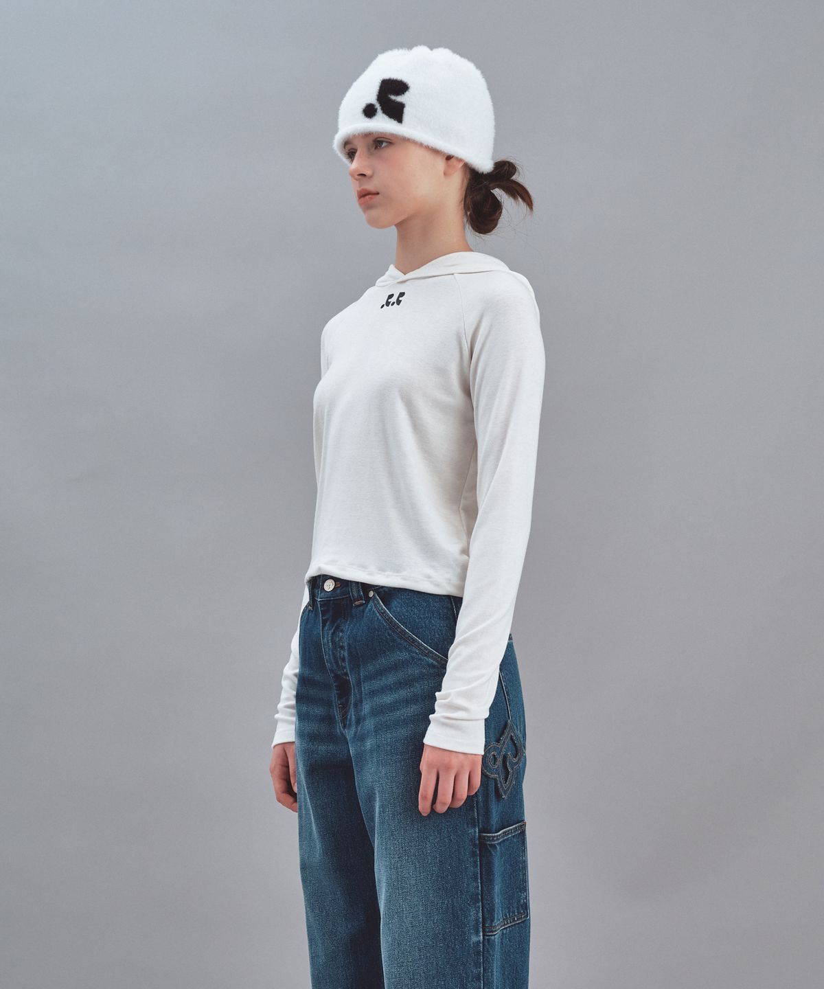 레스트앤레크레이션(REST&RECREATION) HOOD LONG SLEEVE - WHITE