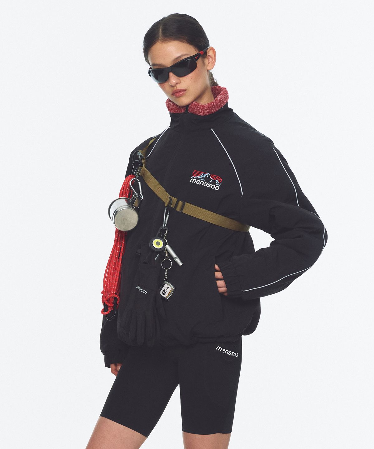 미나수(MENASOO) Dual Shell Dumble Reversible Jacket_Red
