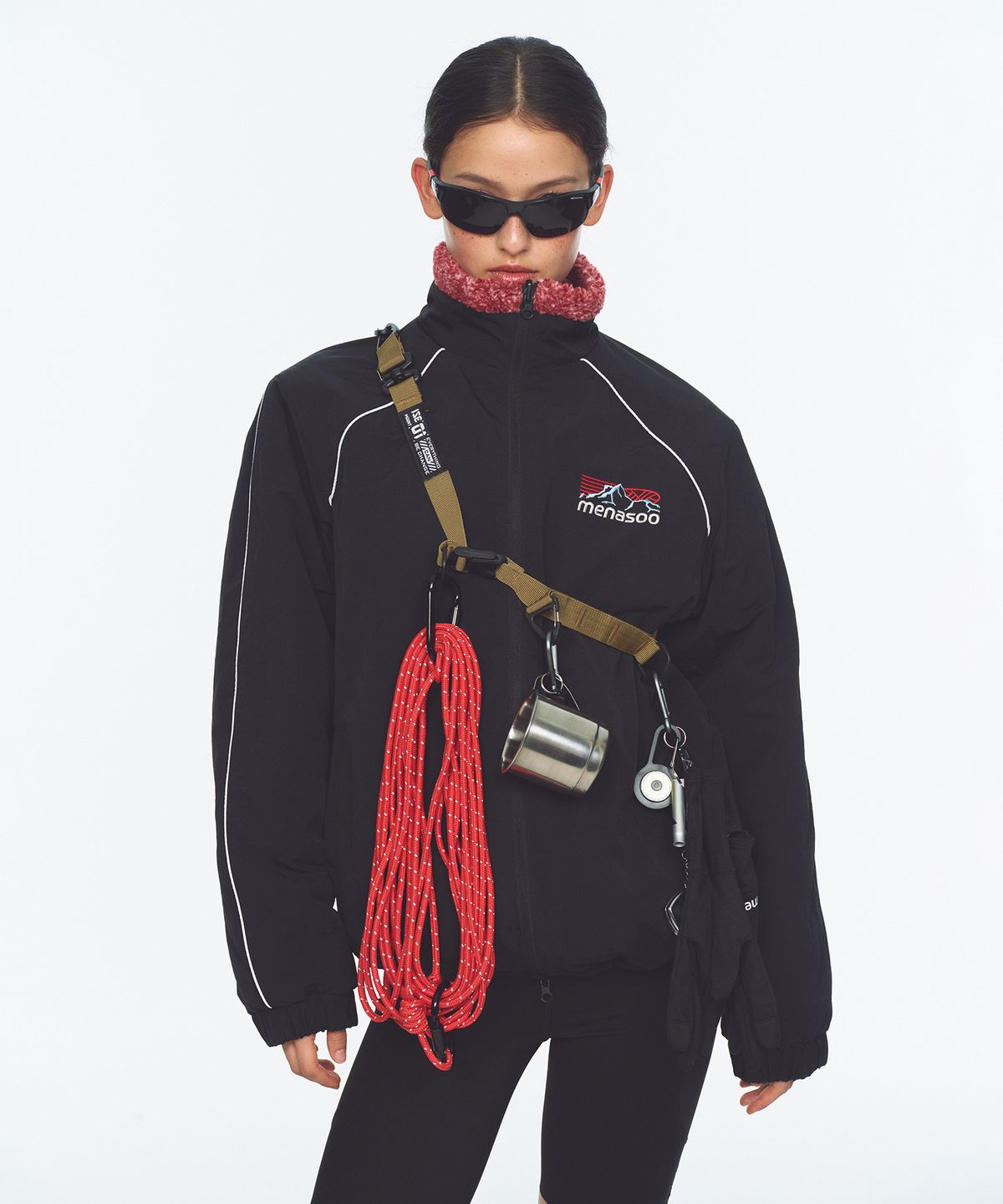 미나수(MENASOO) Dual Shell Dumble Reversible Jacket_Red