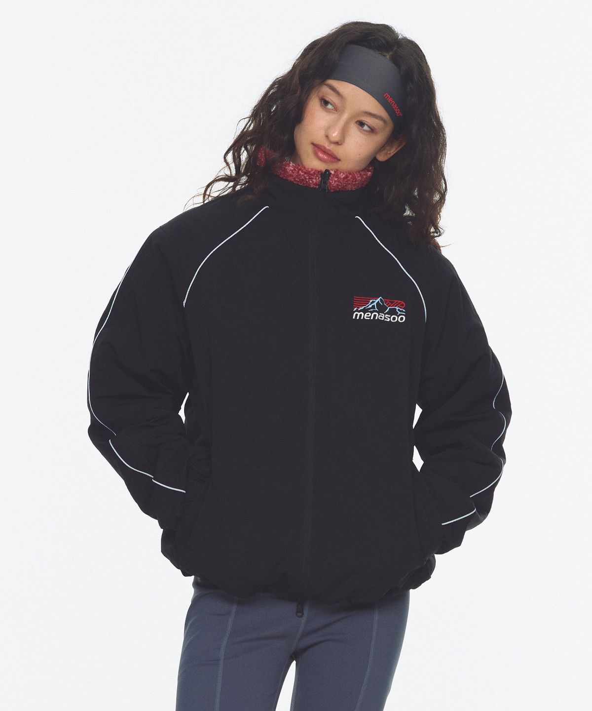 미나수(MENASOO) Dual Shell Dumble Reversible Jacket_Red