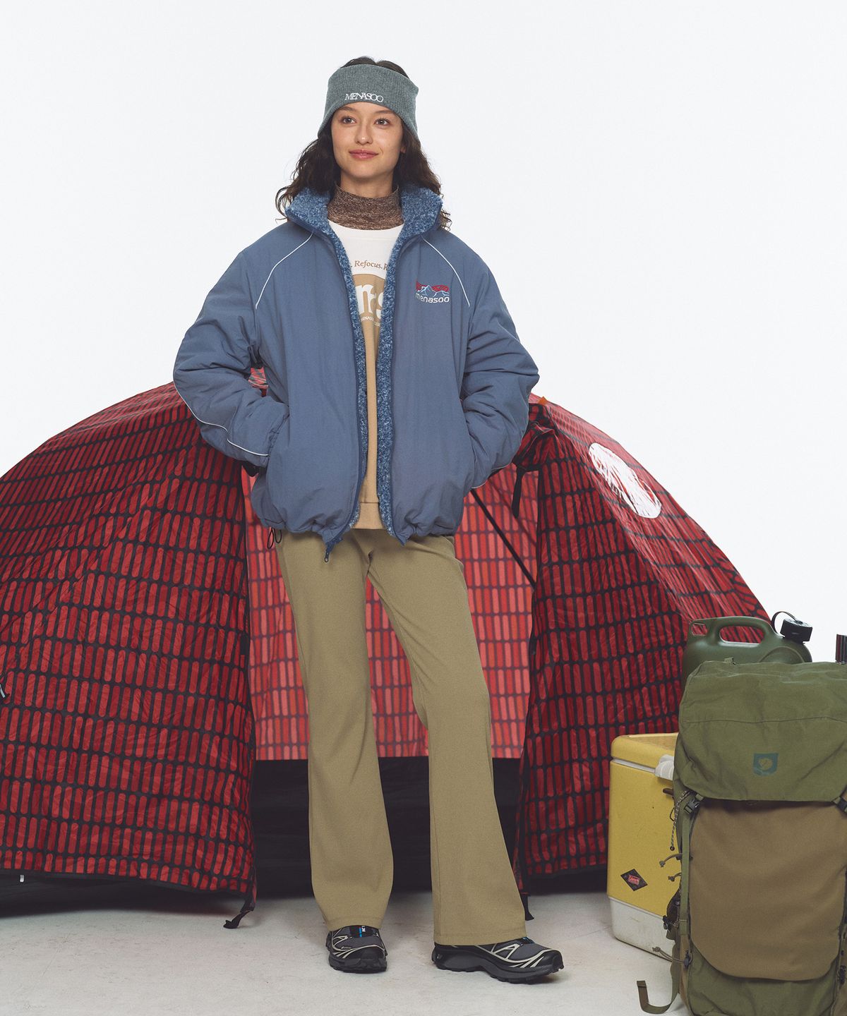 미나수(MENASOO) Dual Shell Dumble Reversible Jacket_Blue