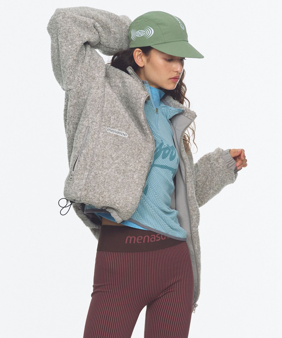 미나수(MENASOO) Dual Shell Dumble Reversible Jacket_Gray