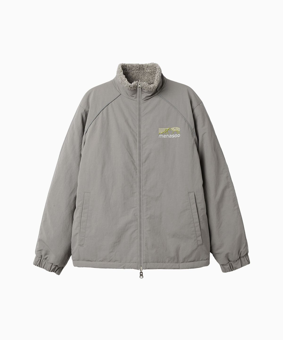 미나수(MENASOO) Dual Shell Dumble Reversible Jacket_Gray