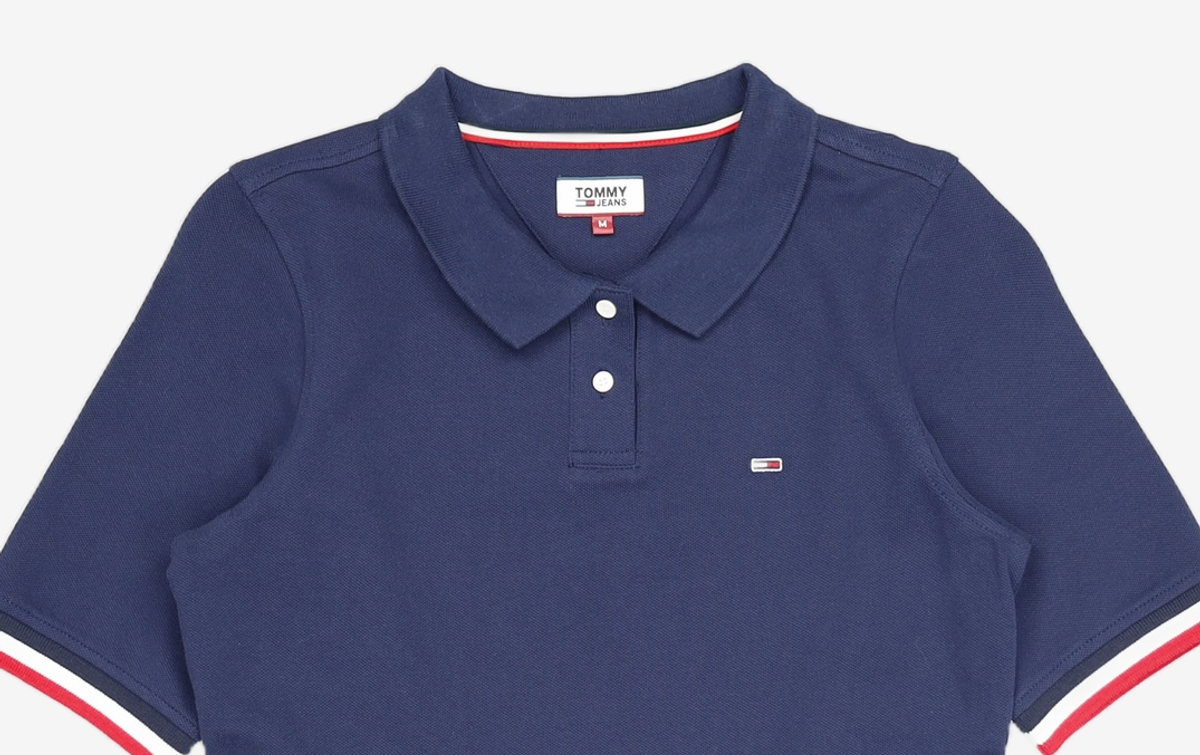 타미진스(TOMMY JEANS) [여성] 면혼방 솔리드 플레어 솔리드 폴로 드레스 T32A0WOP036WT2 002 M
