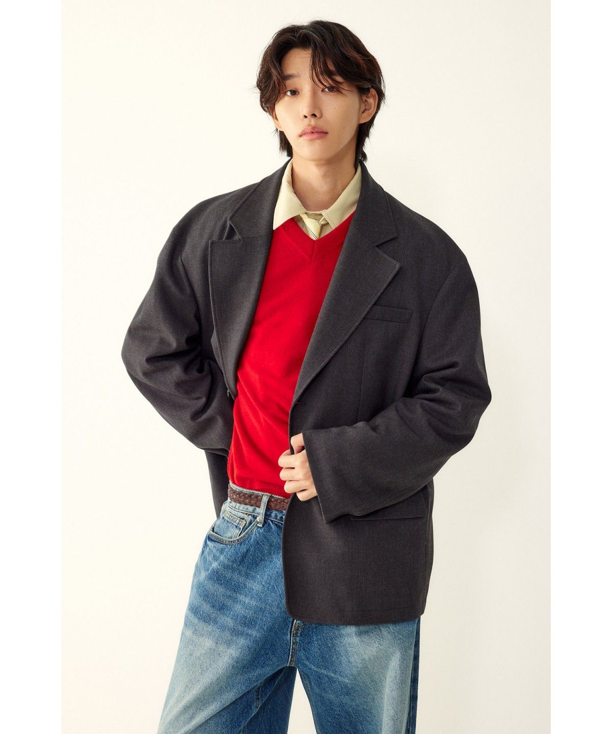 스튜디오 톰보이(STUDIO TOMBOY) [MEN] 맥시핏 셋업 자켓 _챠콜_9156312553