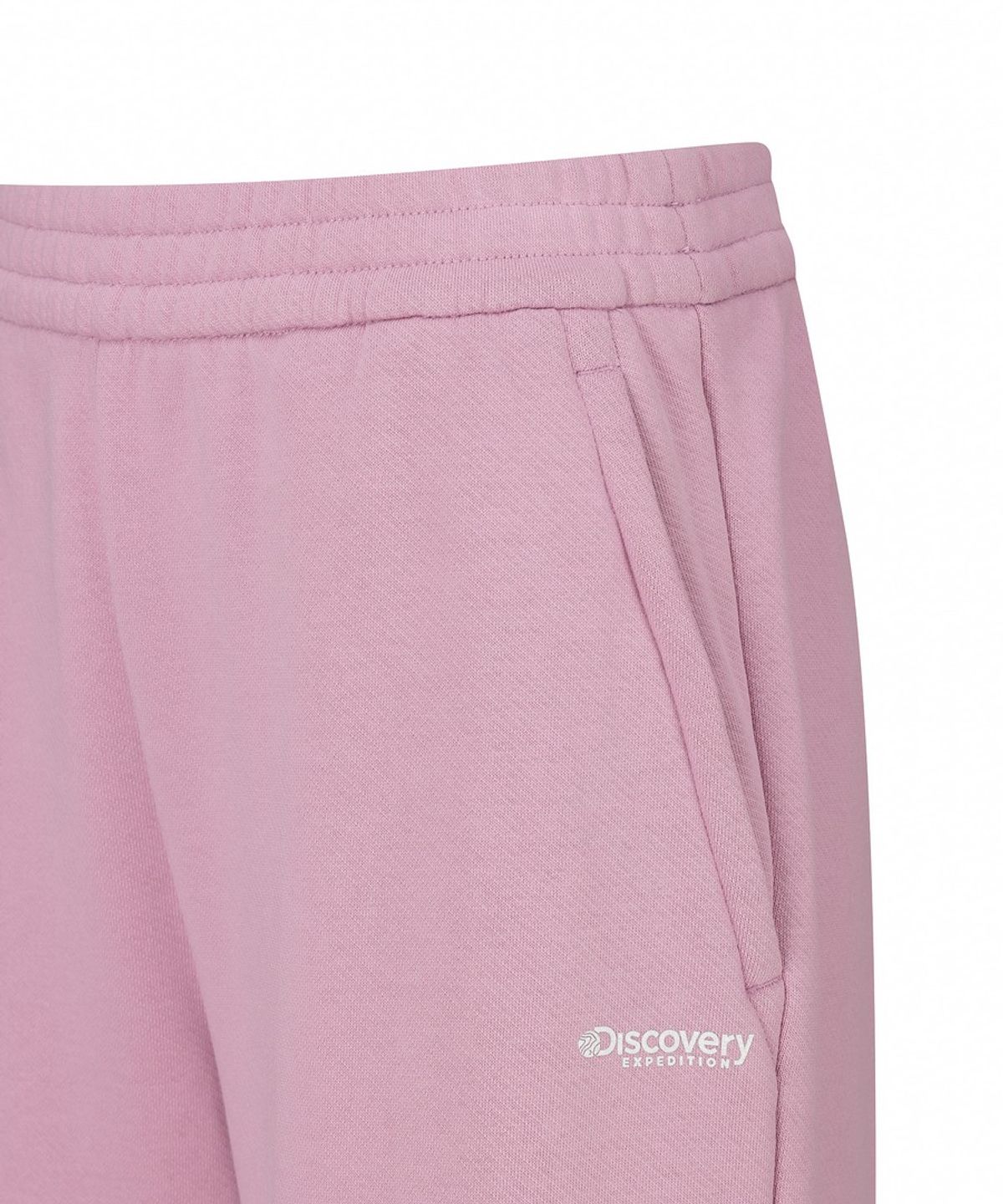 디스커버리 익스페디션(DISCOVERY EXPEDITION) 여성 조직 니트 트레이닝 세미와이드 팬츠 (DARK PINK)