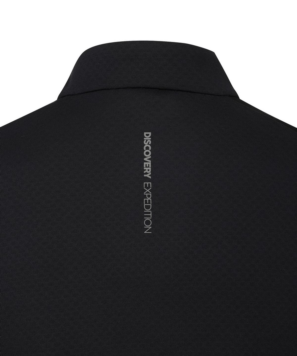 디스커버리 익스페디션(DISCOVERY EXPEDITION) 남성 그리드 반집업 티셔츠 (BLACK)