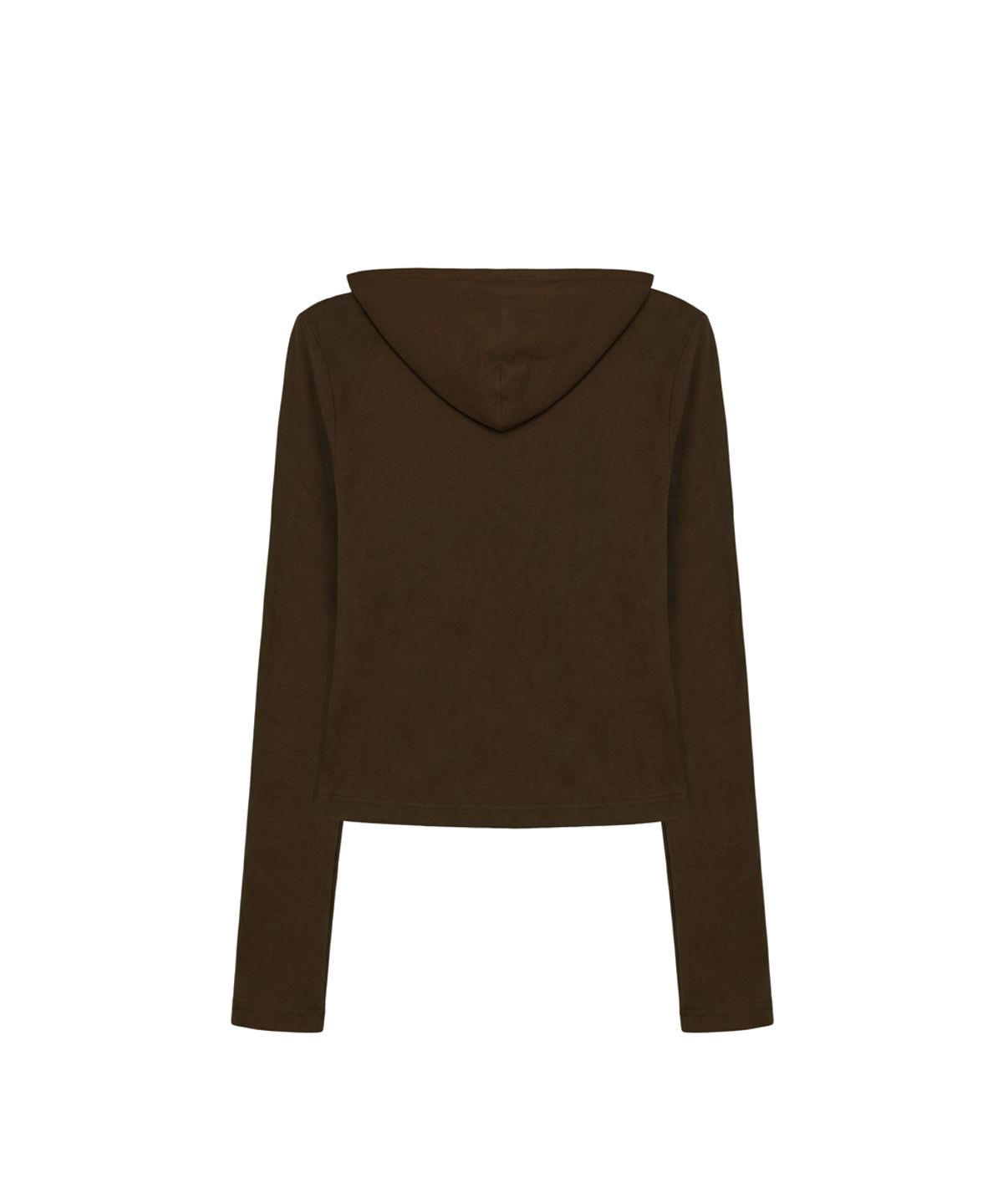 파시온(PASION) 슬림 크리스탈 글램 후드집업_브라운 Slim Crystal Glam Hoodie Zip-Up_Brown