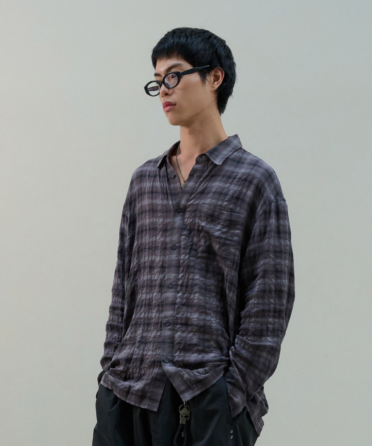 데시레드(DESIRED) 웨스턴 체크 셔츠-FESK5402B03